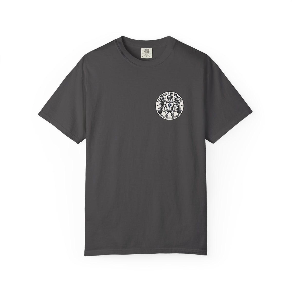 Thin Green Line men's tee in Graphite - funny gym shirt by DoD Fitness