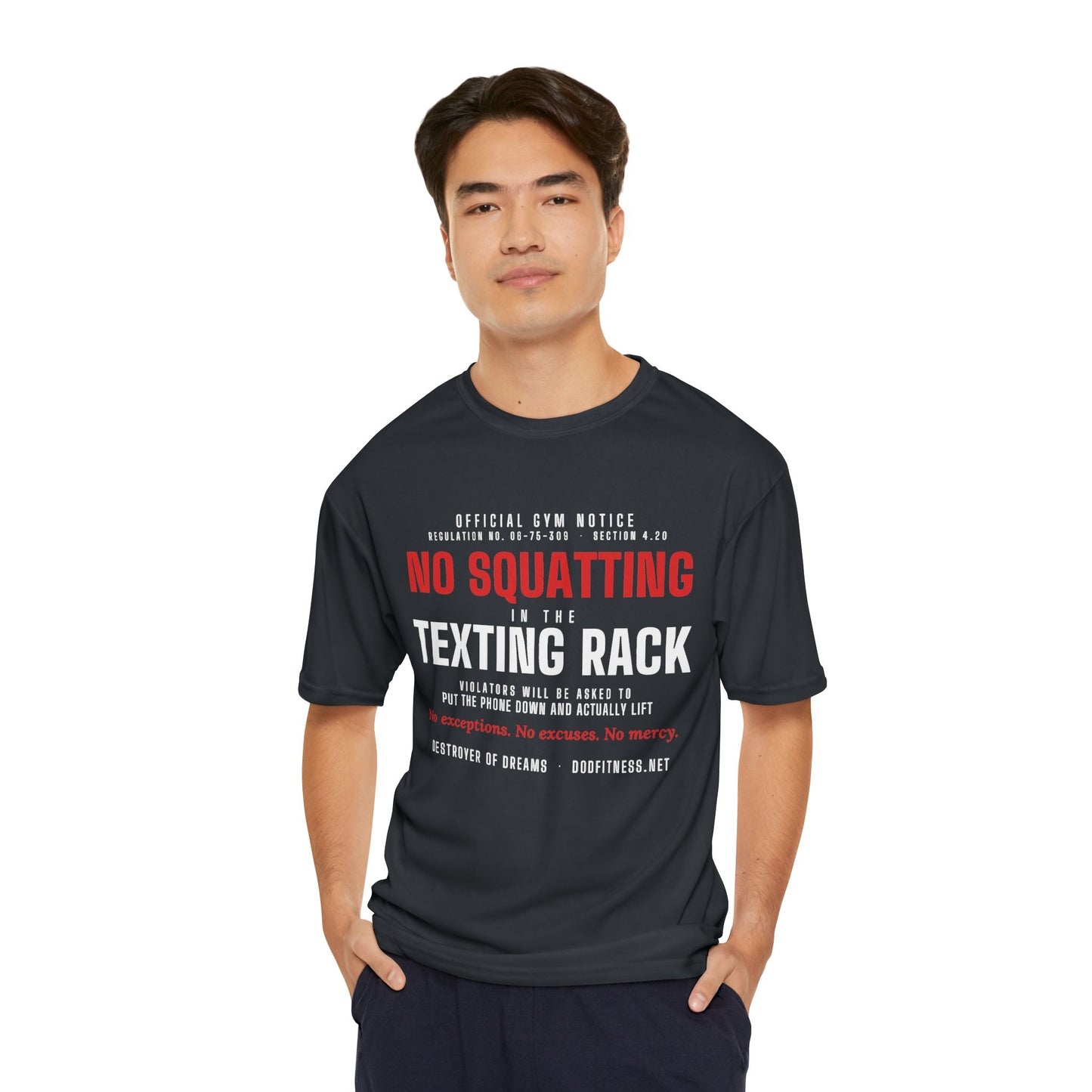 DoD Fitness - No Squatting Texting Rack Moisture Wicking