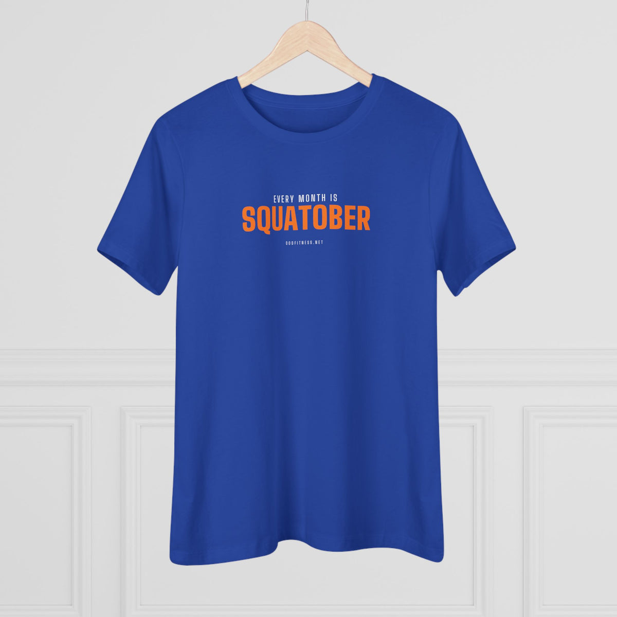 Squatober women's tee - funny gym shirt by DoD Fitness