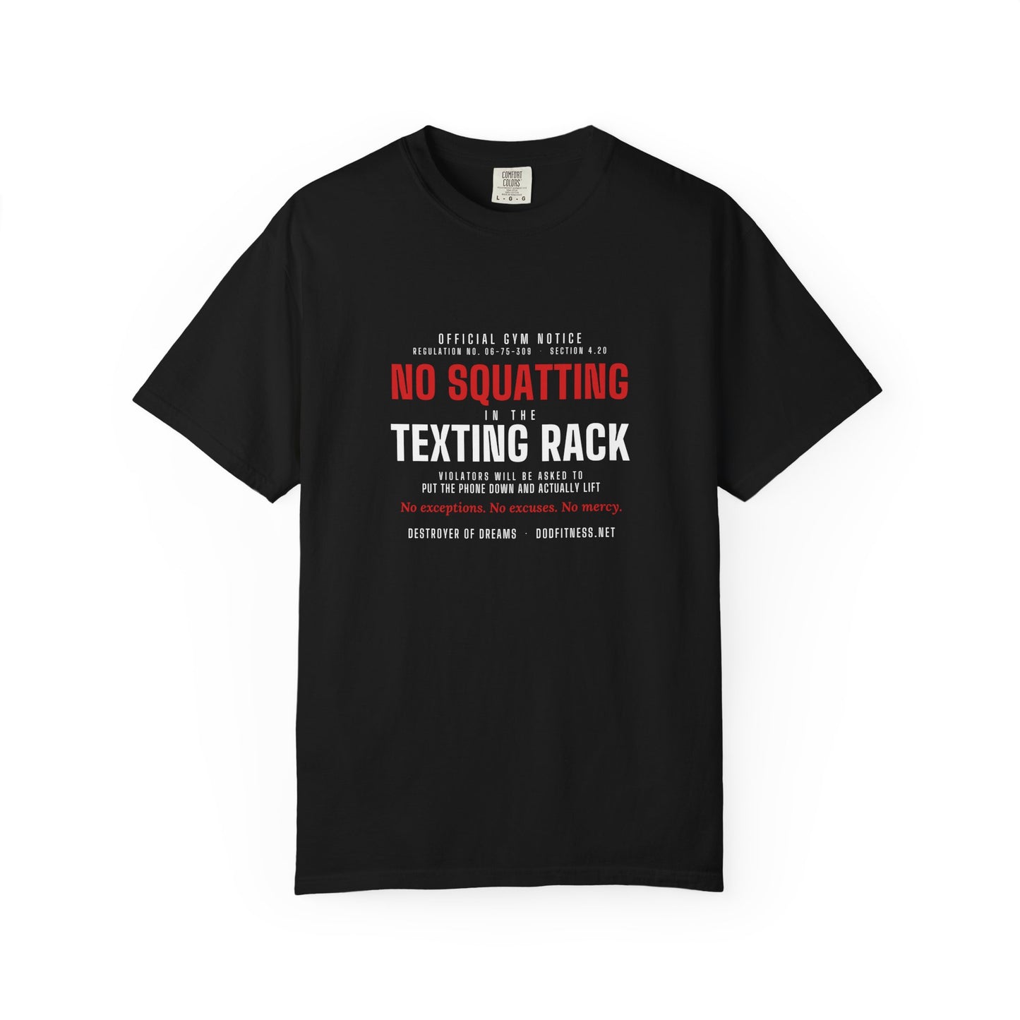 DoD Fitness - No Squatting Texting Rack Men's Tee