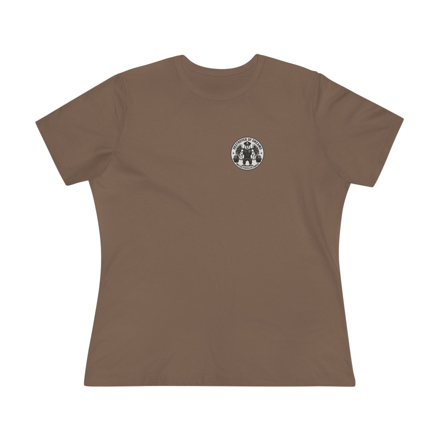 Thin Blue Line women's tee in Vintage Brown - funny gym shirt by DoD Fitness