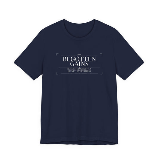 Begotten Gains - Iron Devotion men's tee in Navy - funny gym shirt by DoD Fitness