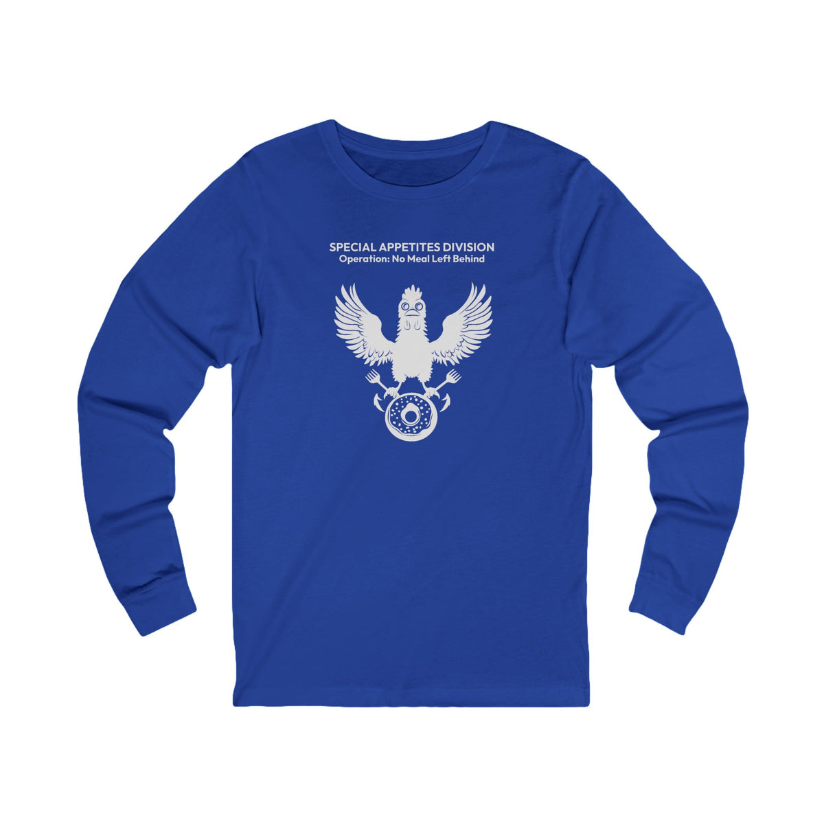 MEAL Team 6 - No Meal Left Behind long sleeve tee in True Royal - funny gym shirt by DoD Fitness