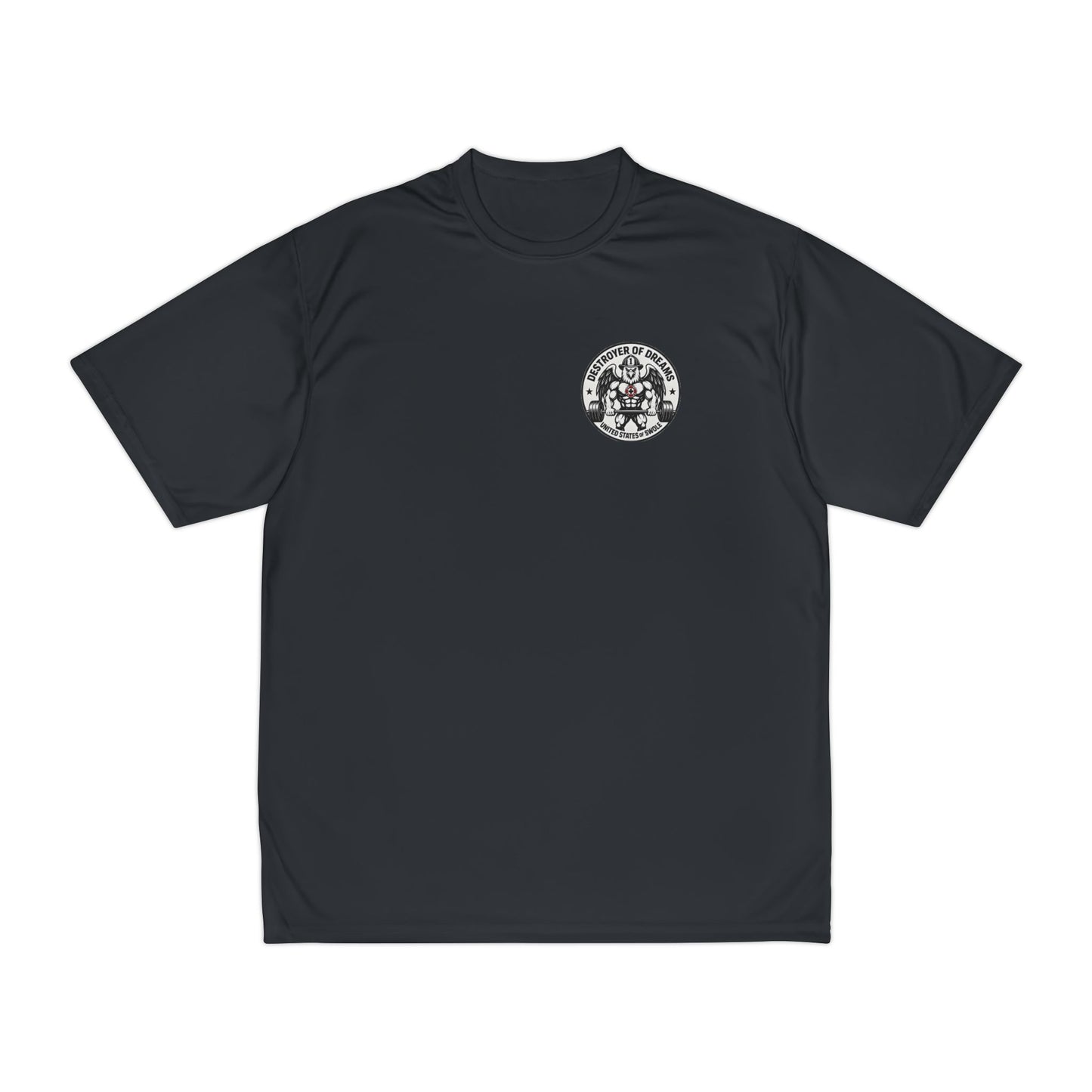 Thin Red Line moisture wicking shirt in Black - funny gym shirt by DoD Fitness