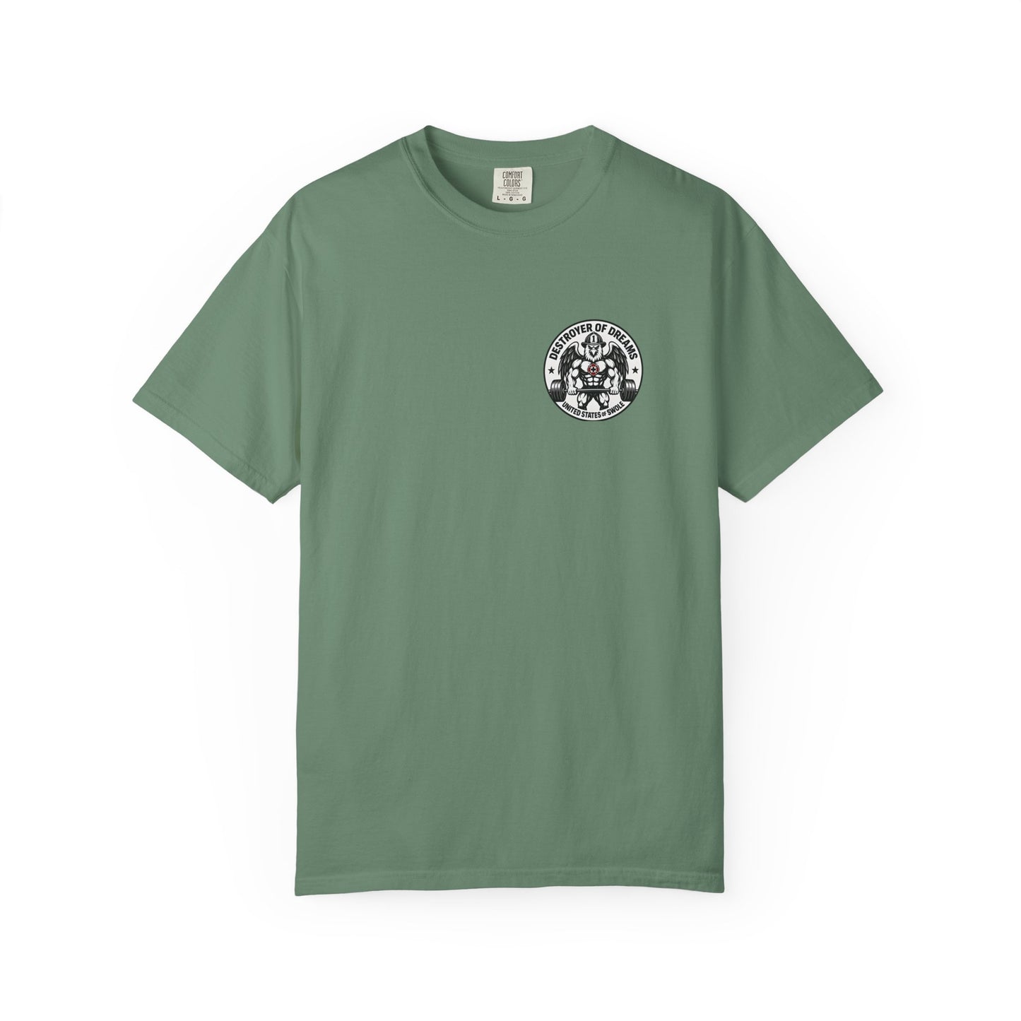 Thin Red Line men's tee in Light Green - funny gym shirt by DoD Fitness