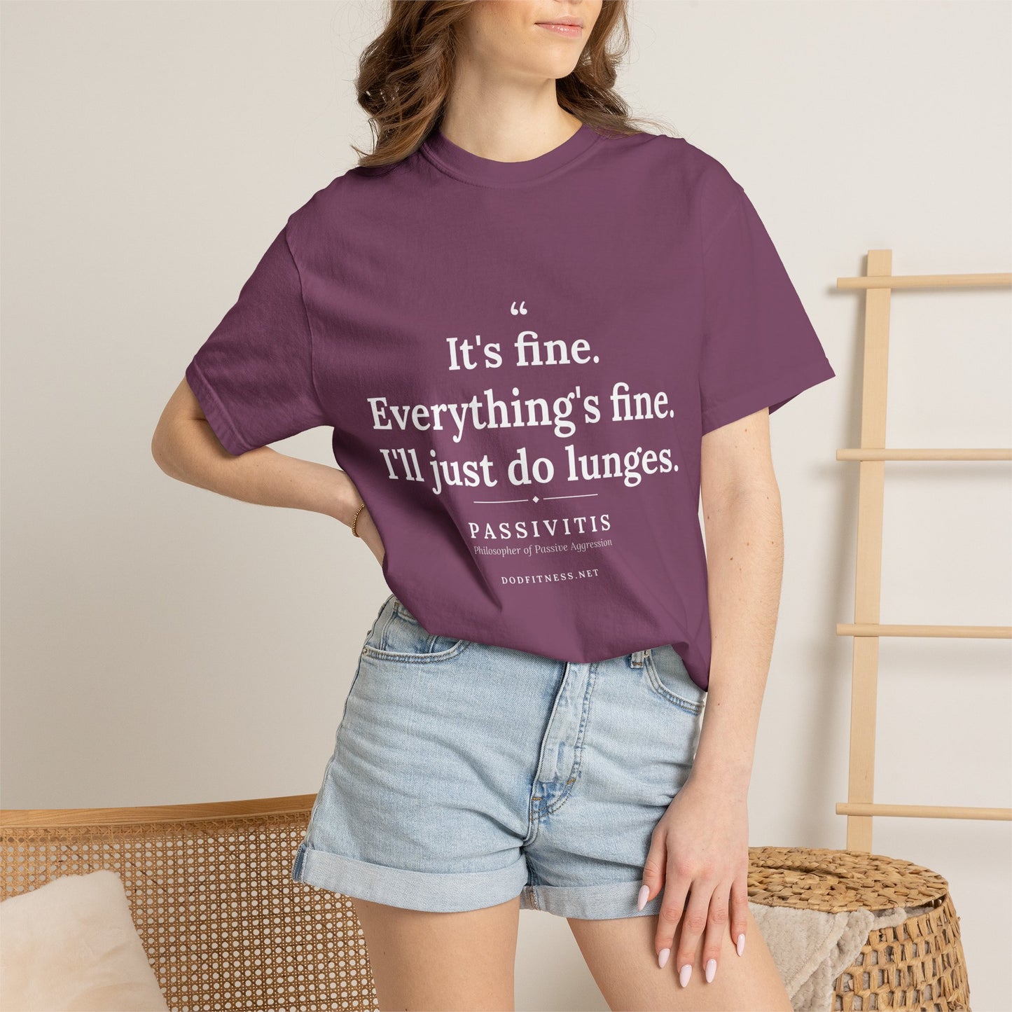 Passivitis - I'll Just Do Lunges men's tee in Berry - funny gym shirt by DoD Fitness