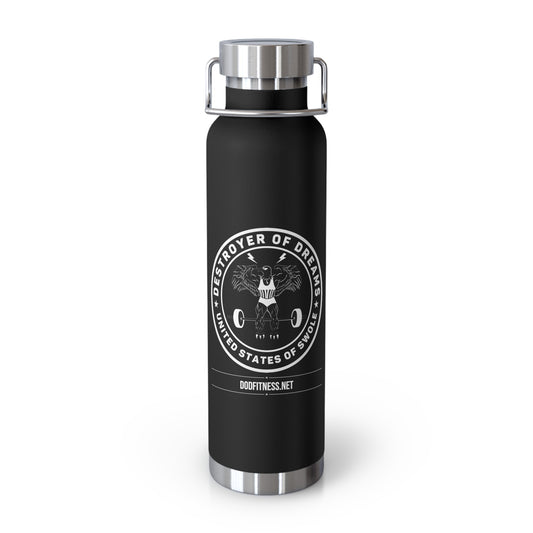Fitness Logo Water Bottle — 22oz Copper Vacuum Insulated Sports Bottle