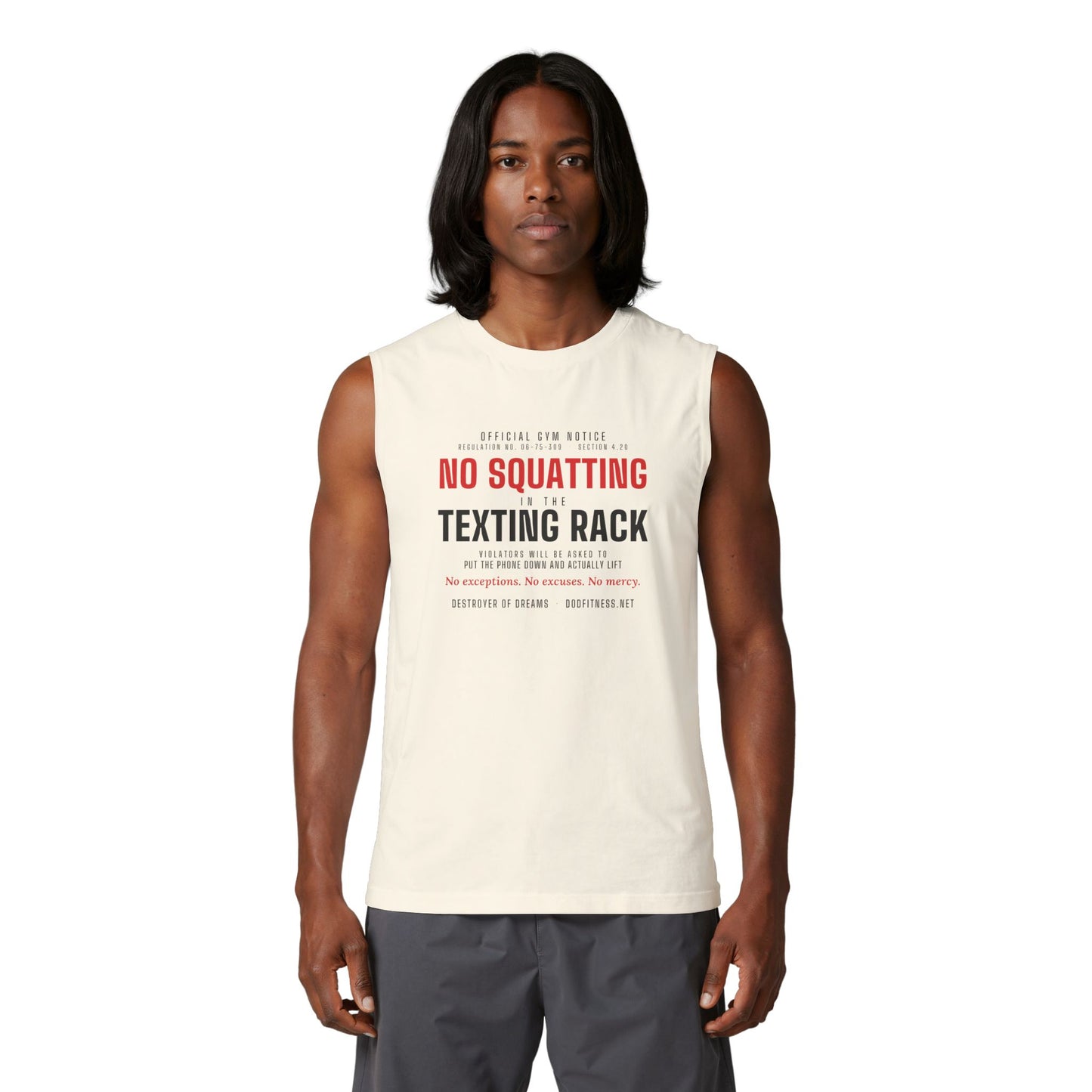 DoD Fitness - No Squatting Texting Rack Stringer Tank