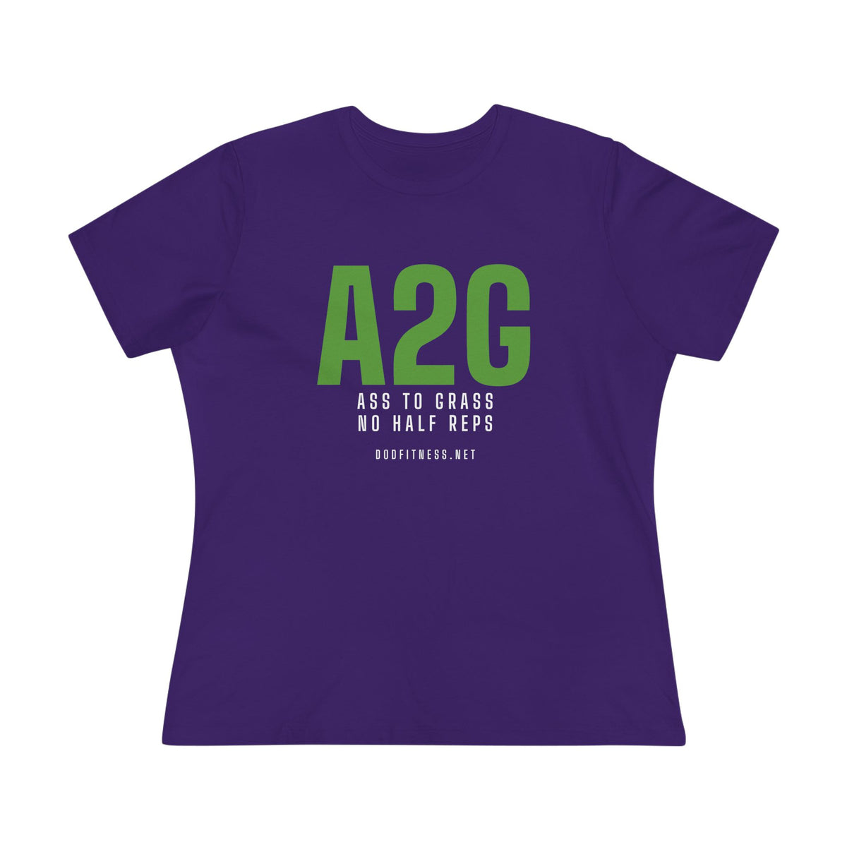 A2G - No Half Reps women's tee - funny gym shirt by DoD Fitness
