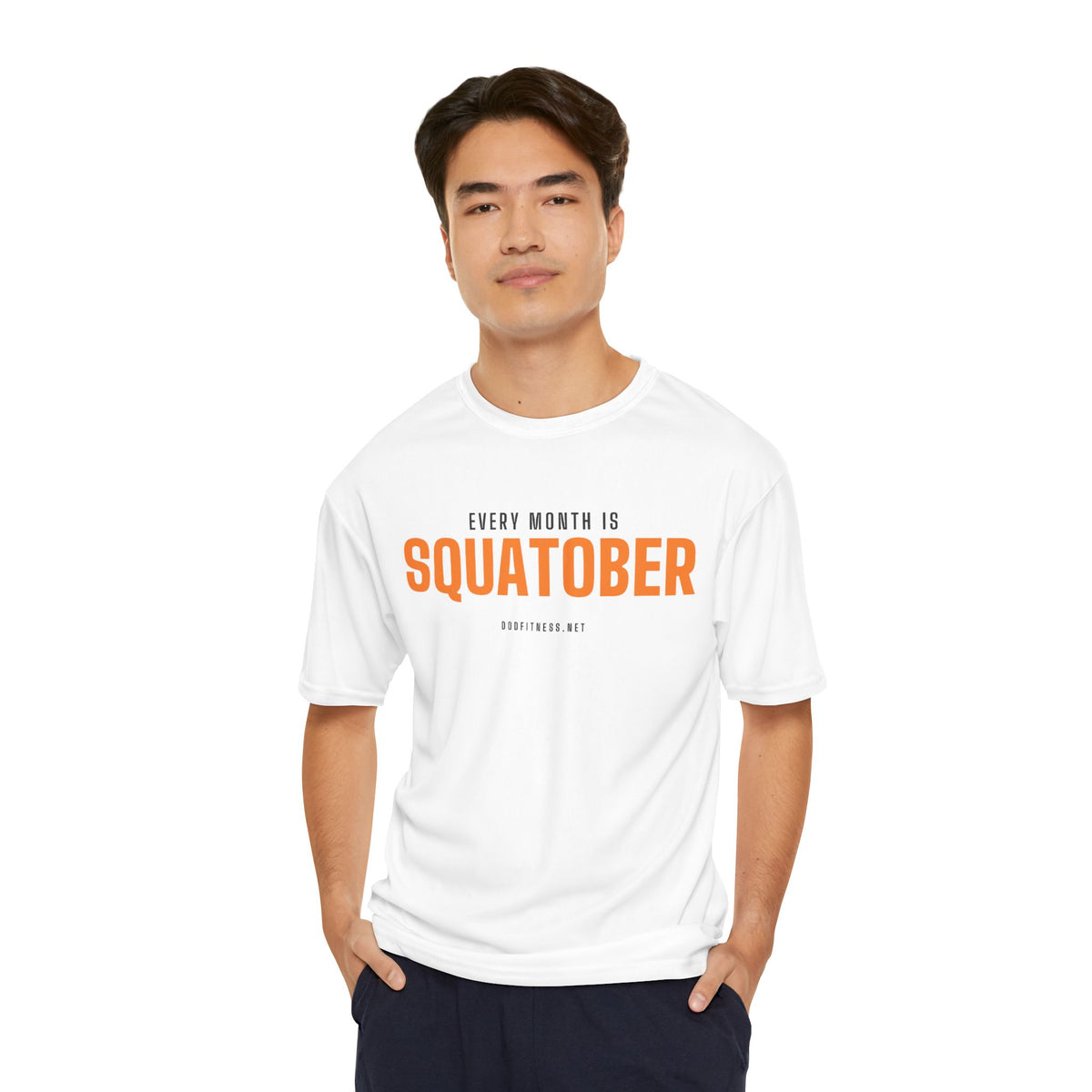 Squatober performance tee - funny gym shirt by DoD Fitness