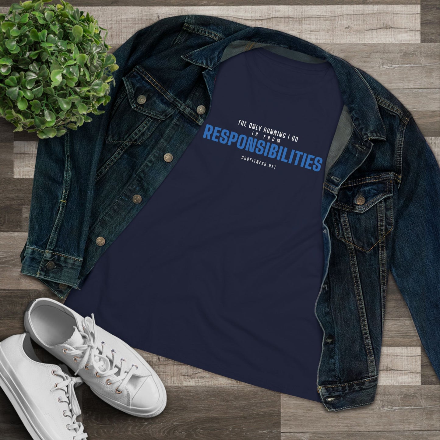 DoD Fitness - Running From Responsibilities Women's Tee