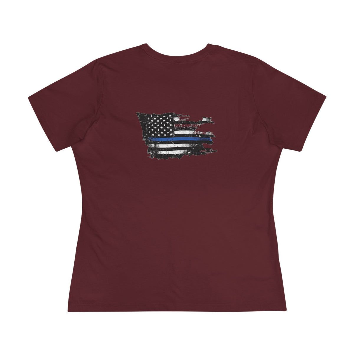 Thin Blue Line women's tee - funny gym shirt by DoD Fitness