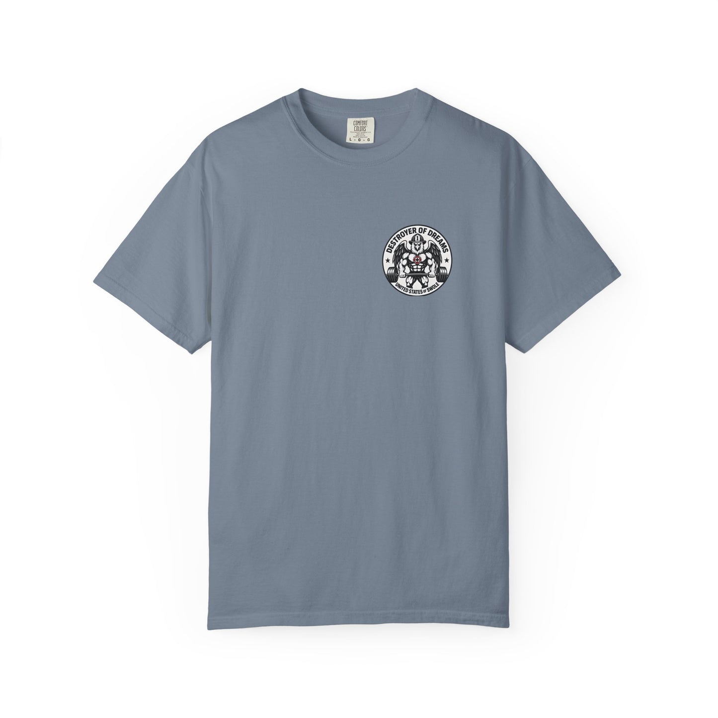 Thin Red Line men's tee in Blue Jean - funny gym shirt by DoD Fitness