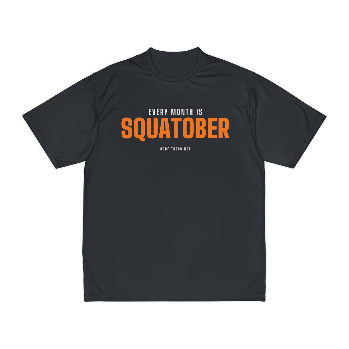Squatober performance tee in Black - funny gym shirt by DoD Fitness