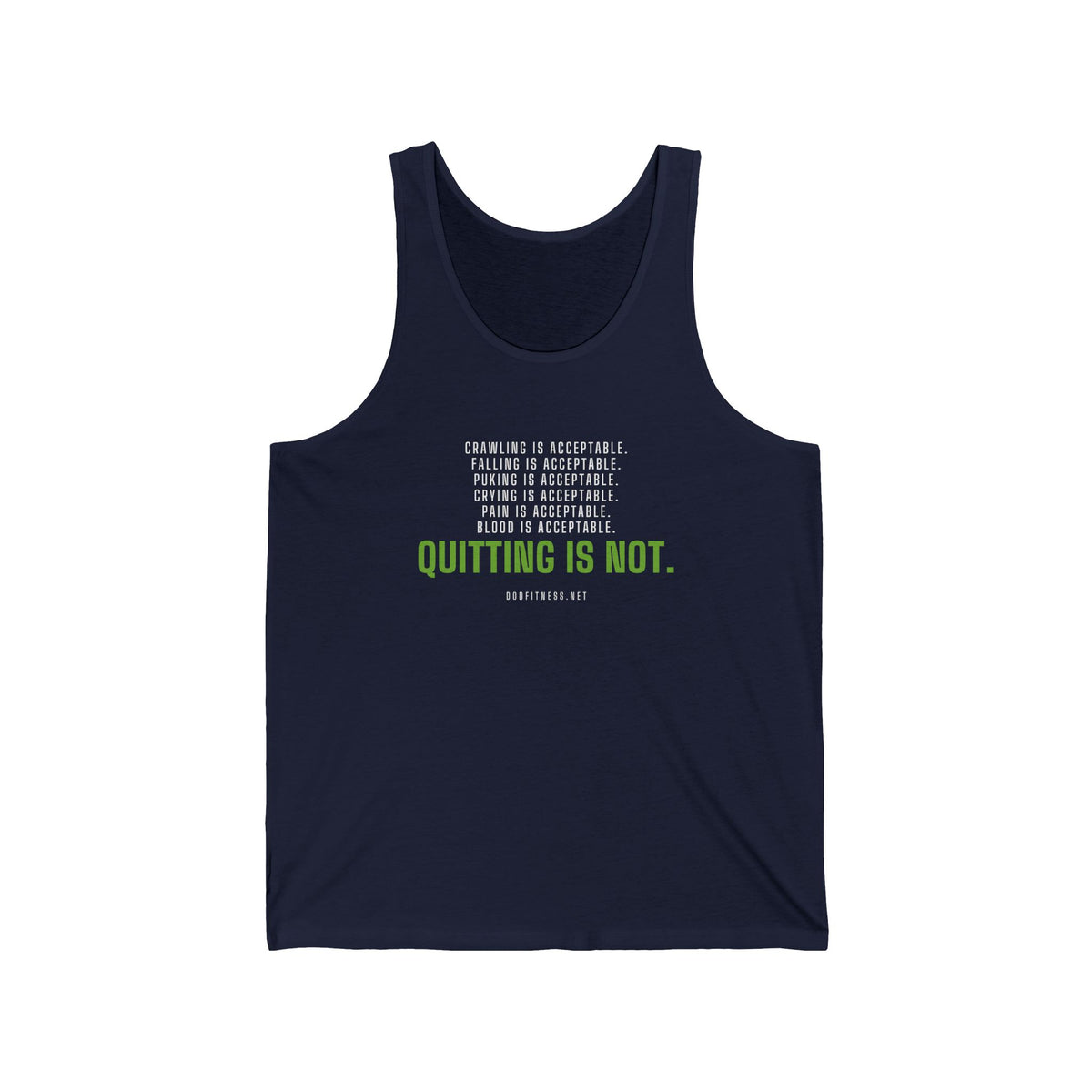 DoD Fitness - Quitting Is Not Men's Tank