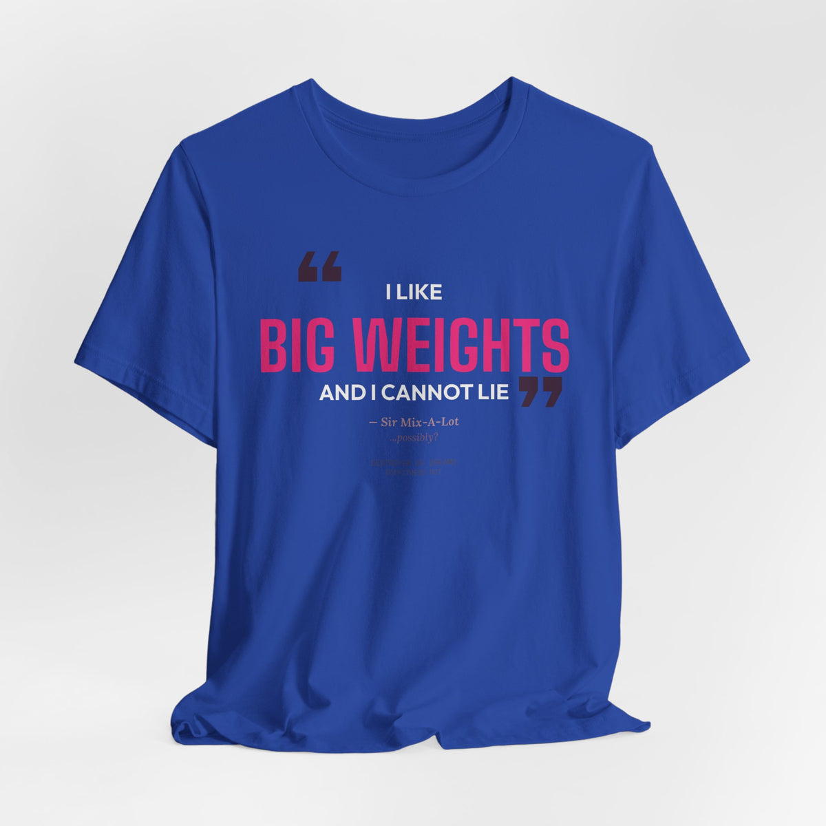 Big Weights men's tee - funny gym shirt by DoD Fitness