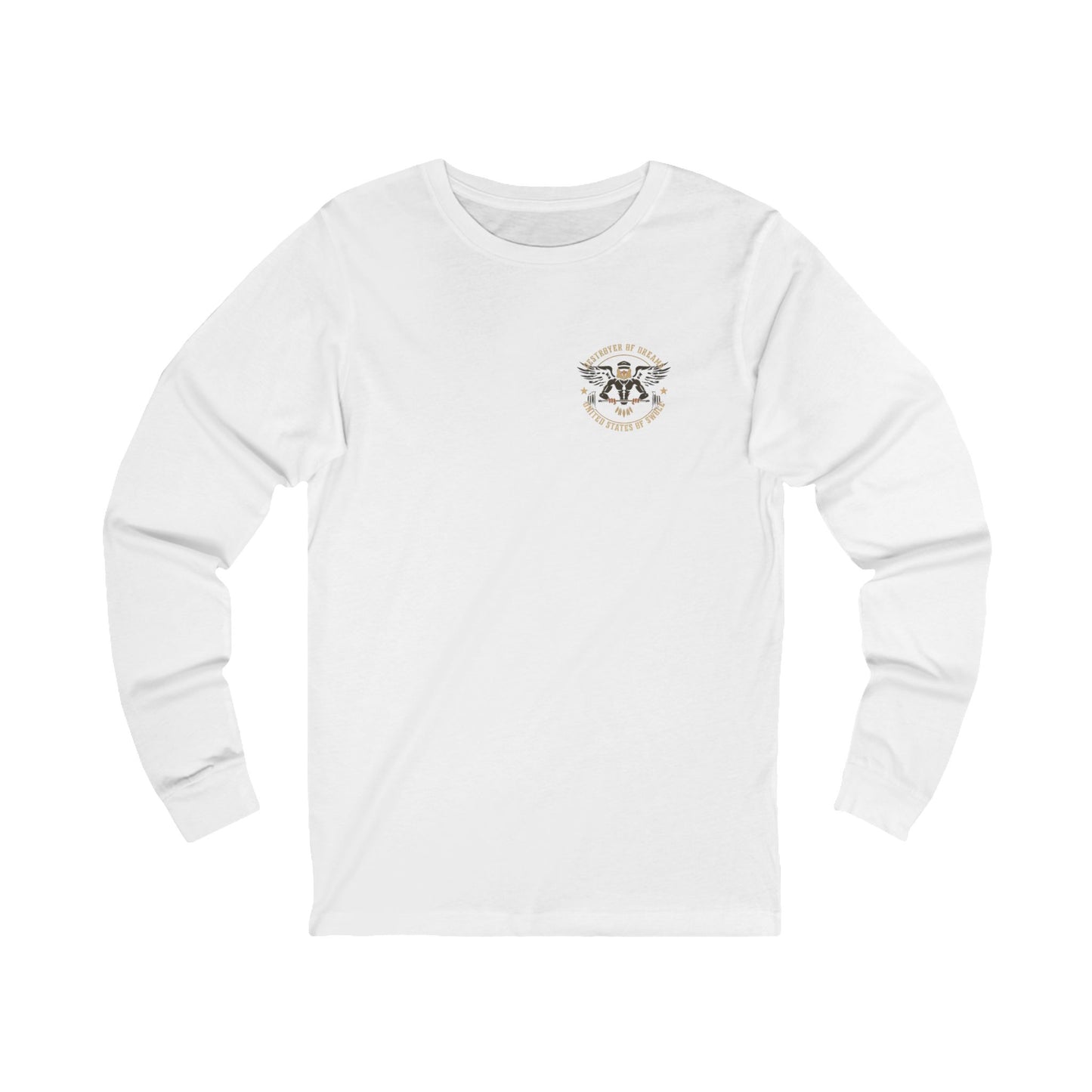 United We Serve - Military long sleeve in White - funny gym shirt by DoD Fitness