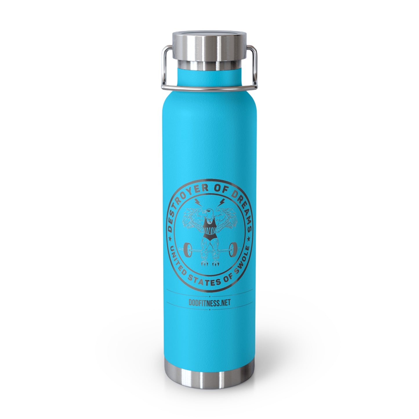 Fitness Logo Water Bottle — 22oz Copper Vacuum Insulated Sports Bottle
