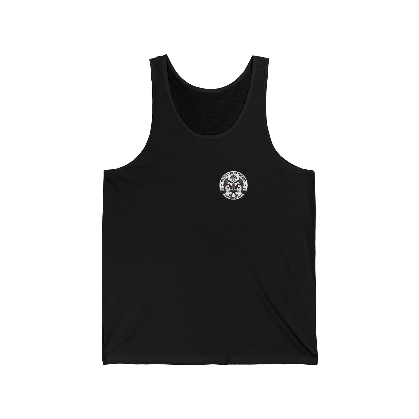 Thin Red Line men's tank in Black - funny gym shirt by DoD Fitness