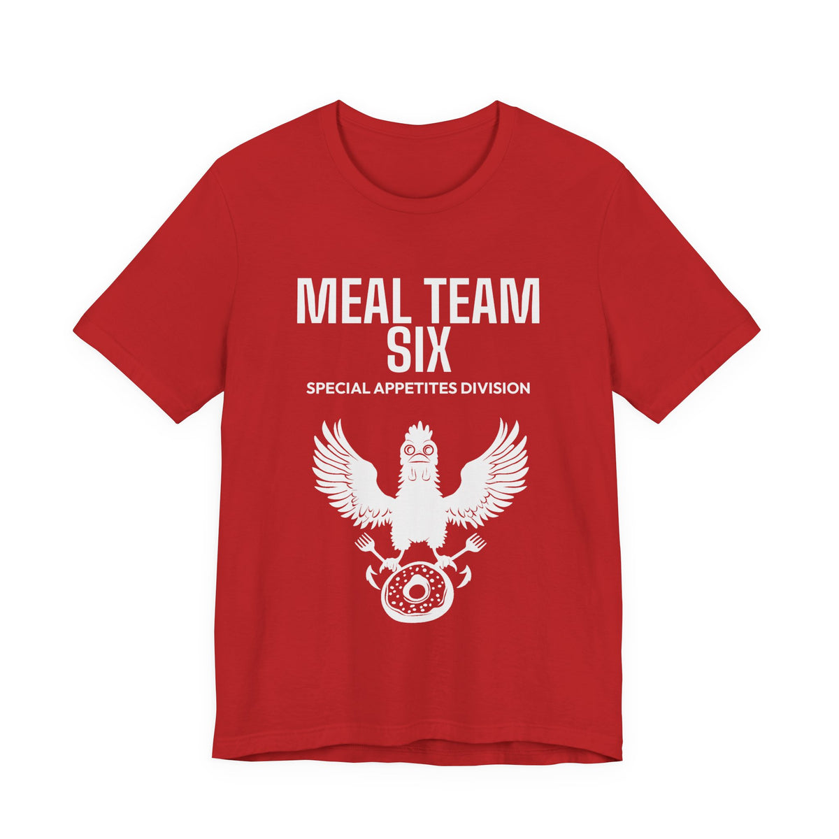 Meal Team Six tee in Red - funny gym shirt by DoD Fitness