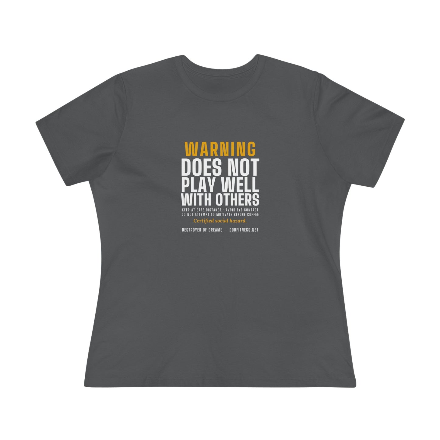 DoD Fitness - Warning Label Women's Tee
