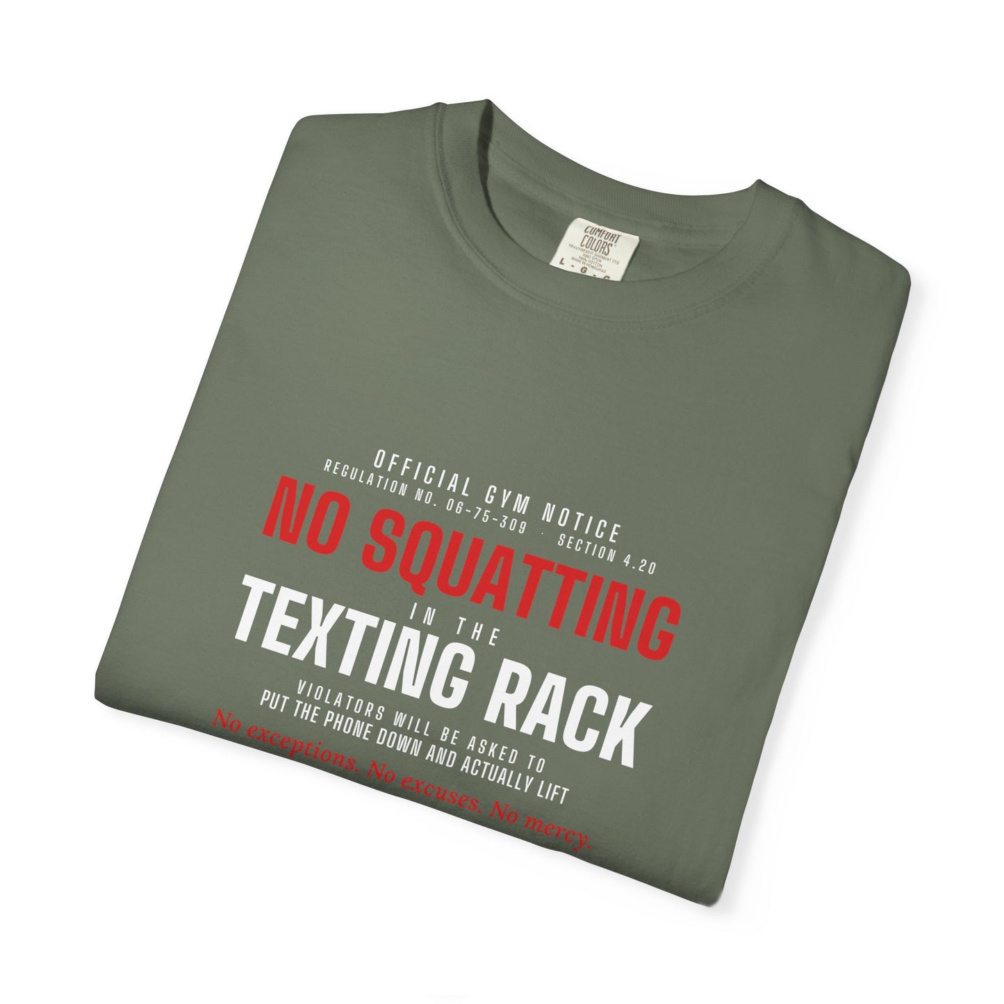DoD Fitness - No Squatting Texting Rack Men's Tee