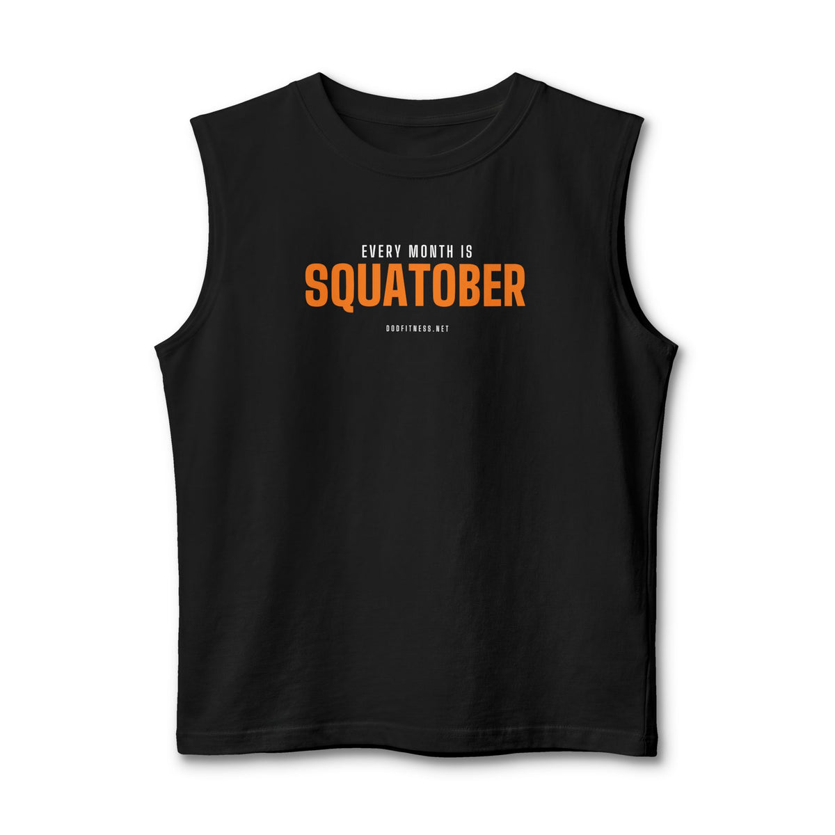 Squatober stringer tank in Black - funny gym tank by DoD Fitness
