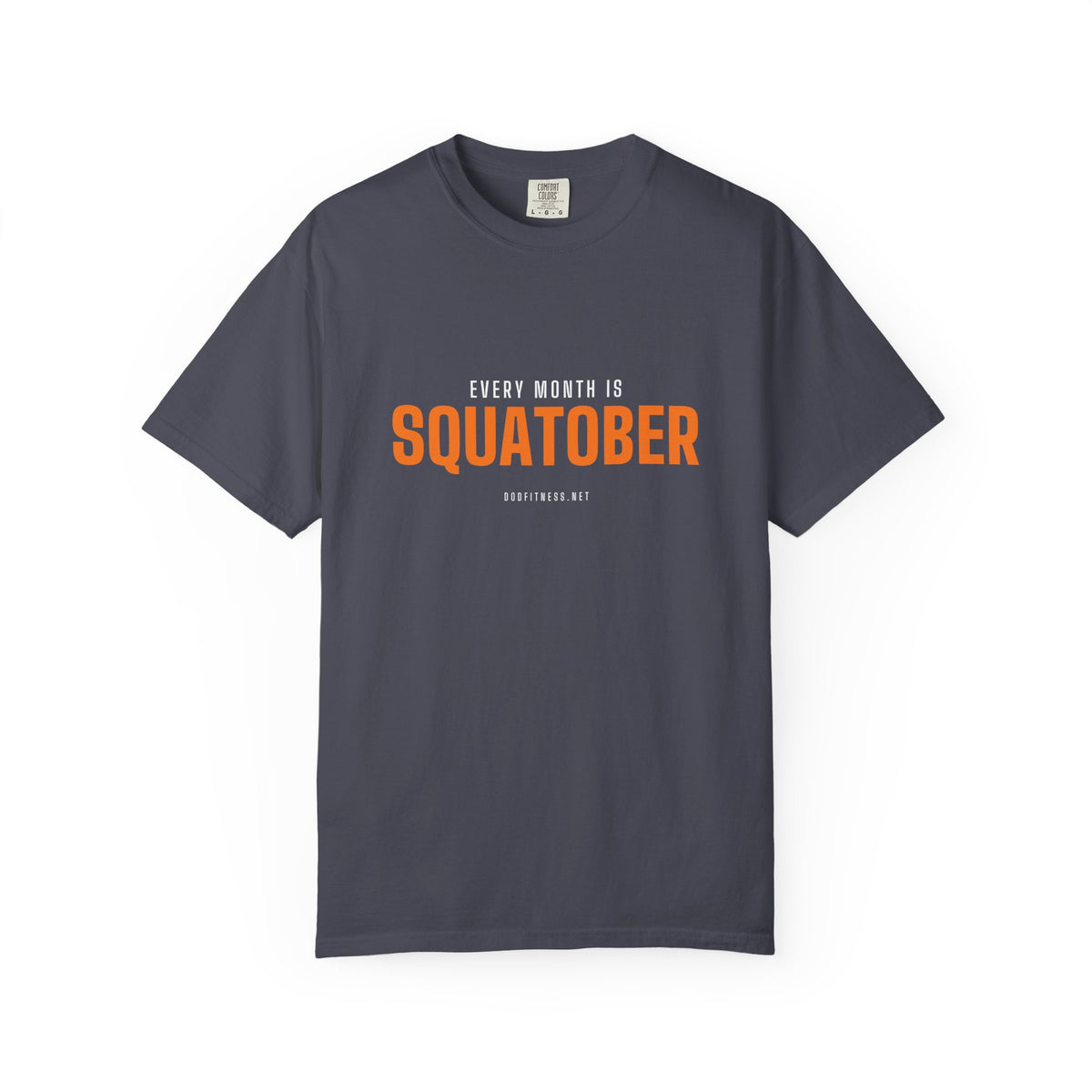 Squatober men's tee in Graphite - funny gym shirt by DoD Fitness