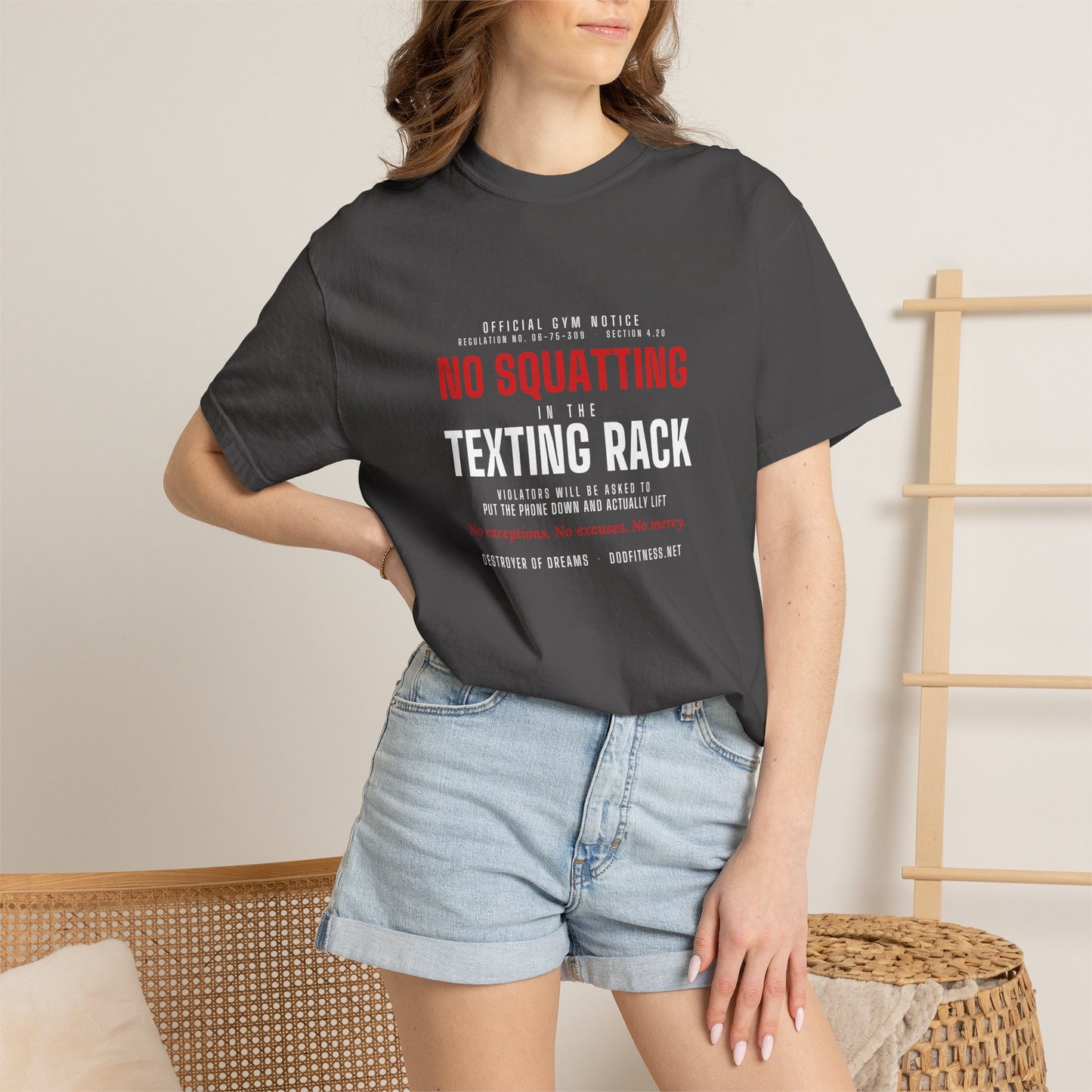 DoD Fitness - No Squatting Texting Rack Men's Tee