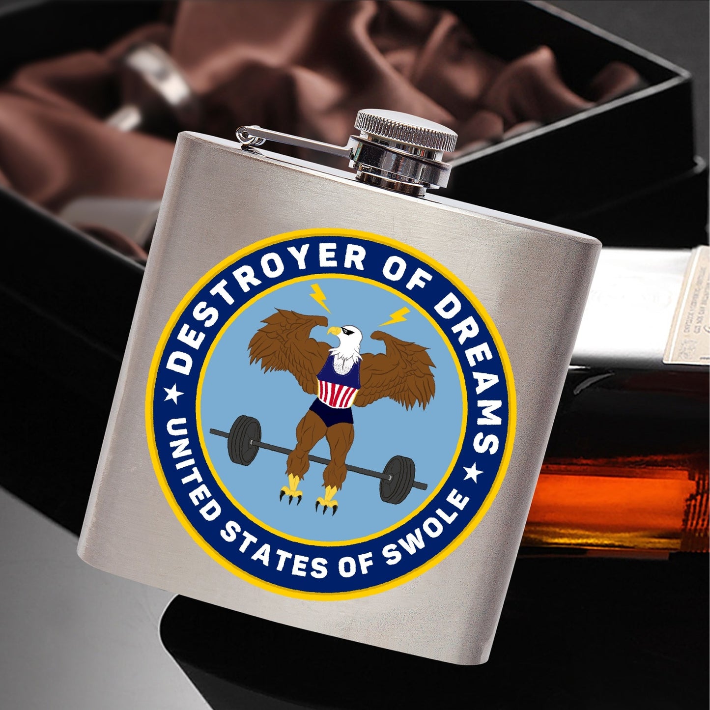 DoD 6oz Stainless Steel Hip Flask