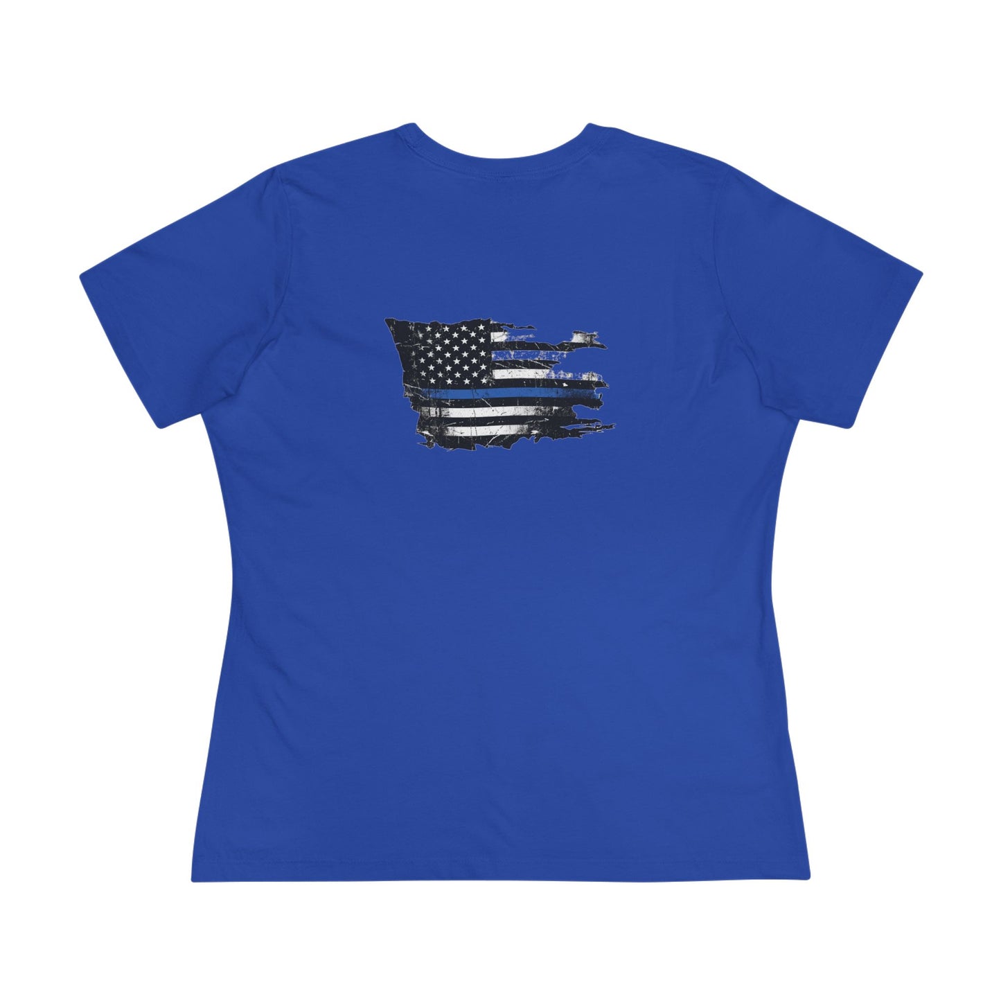 Thin Blue Line women's tee - funny gym shirt by DoD Fitness