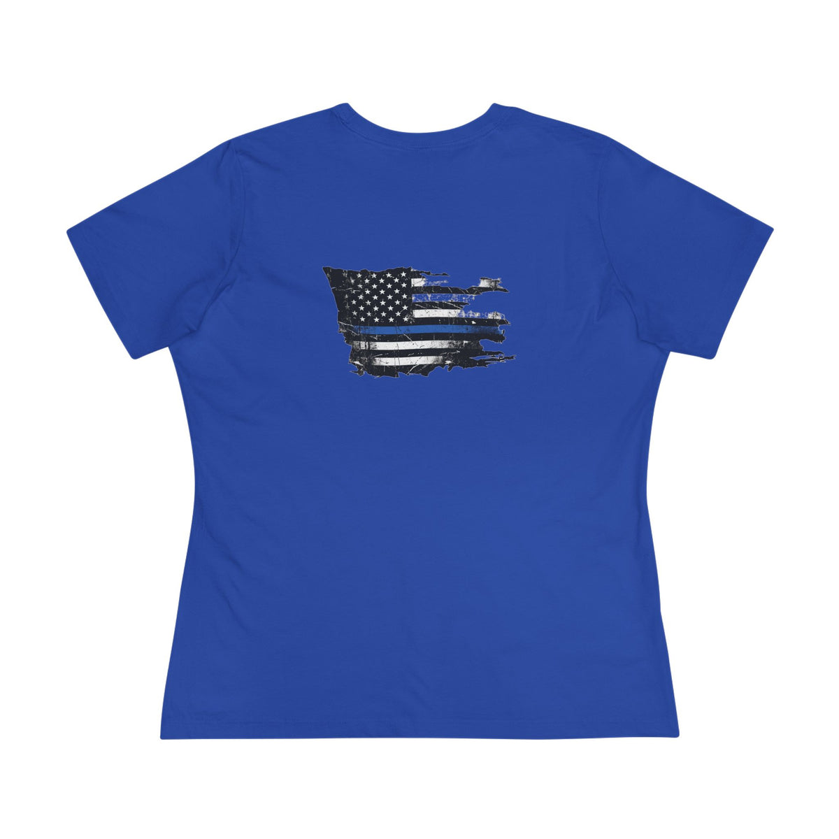 Thin Blue Line women's tee - funny gym shirt by DoD Fitness