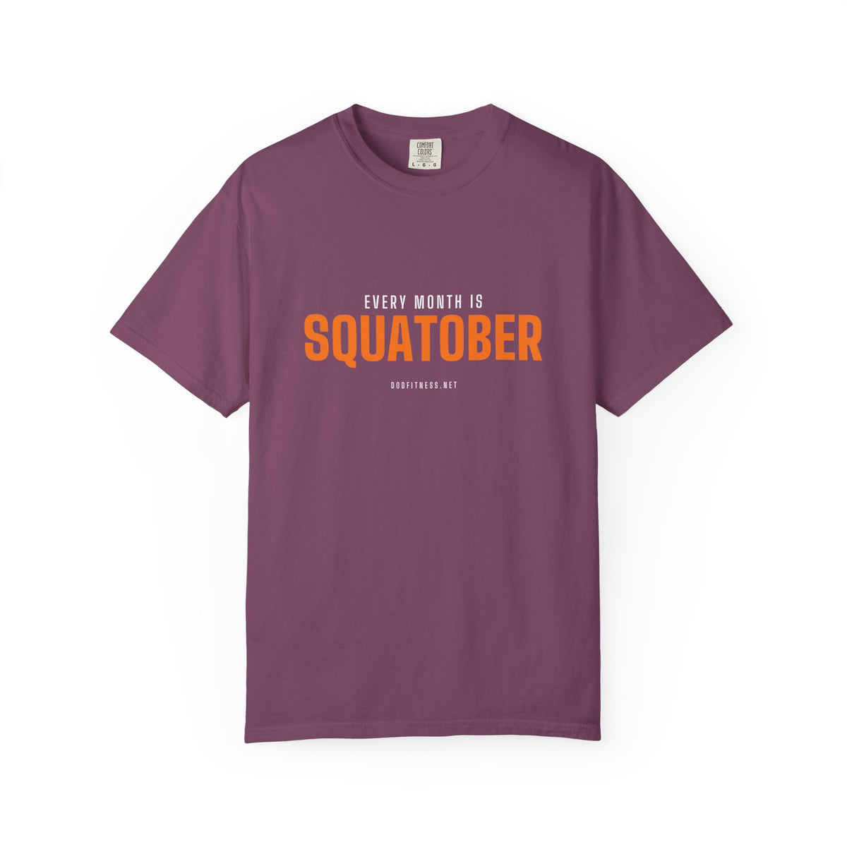 Squatober men's tee in Pepper - funny gym shirt by DoD Fitness