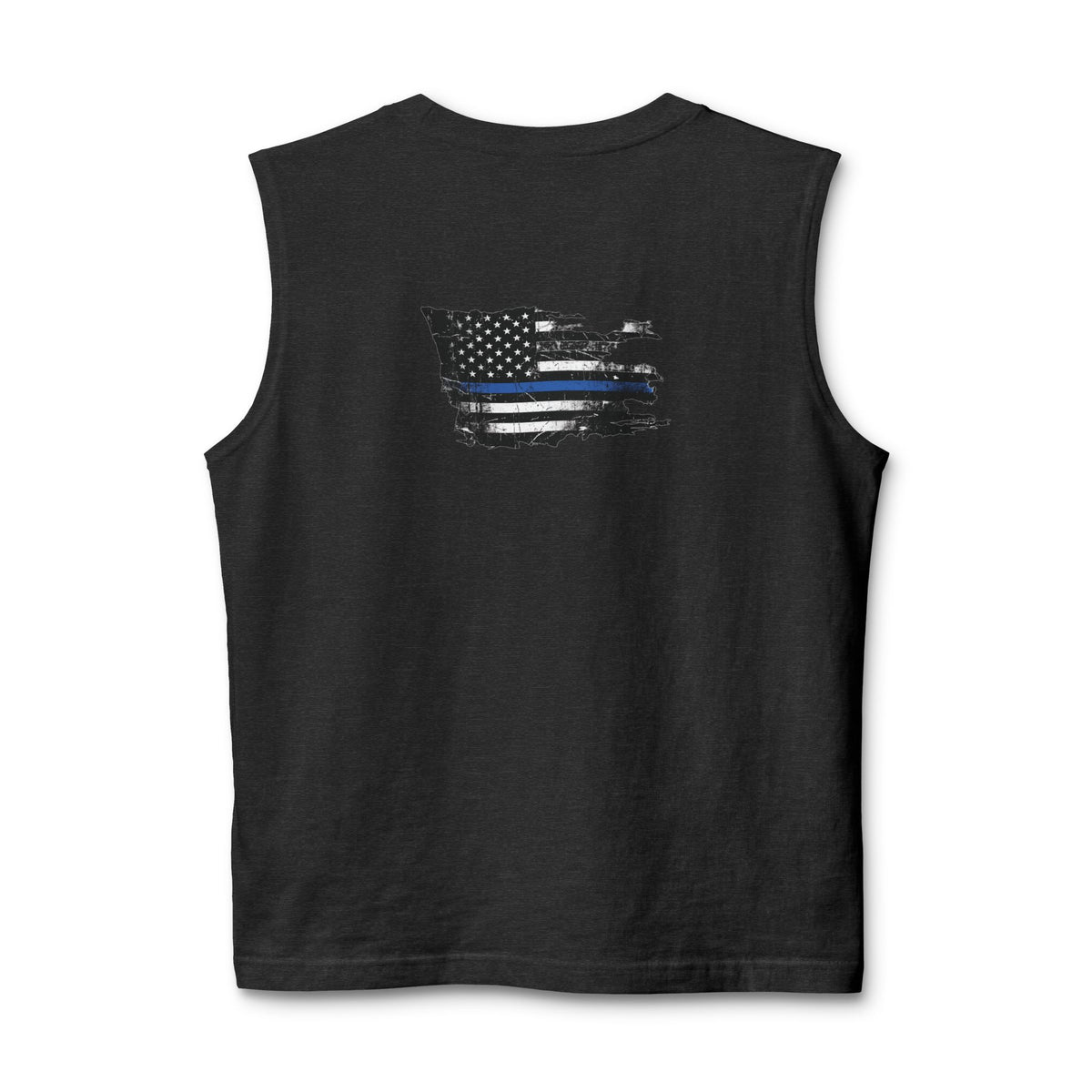 Thin Blue Line stringer tank - funny gym shirt by DoD Fitness