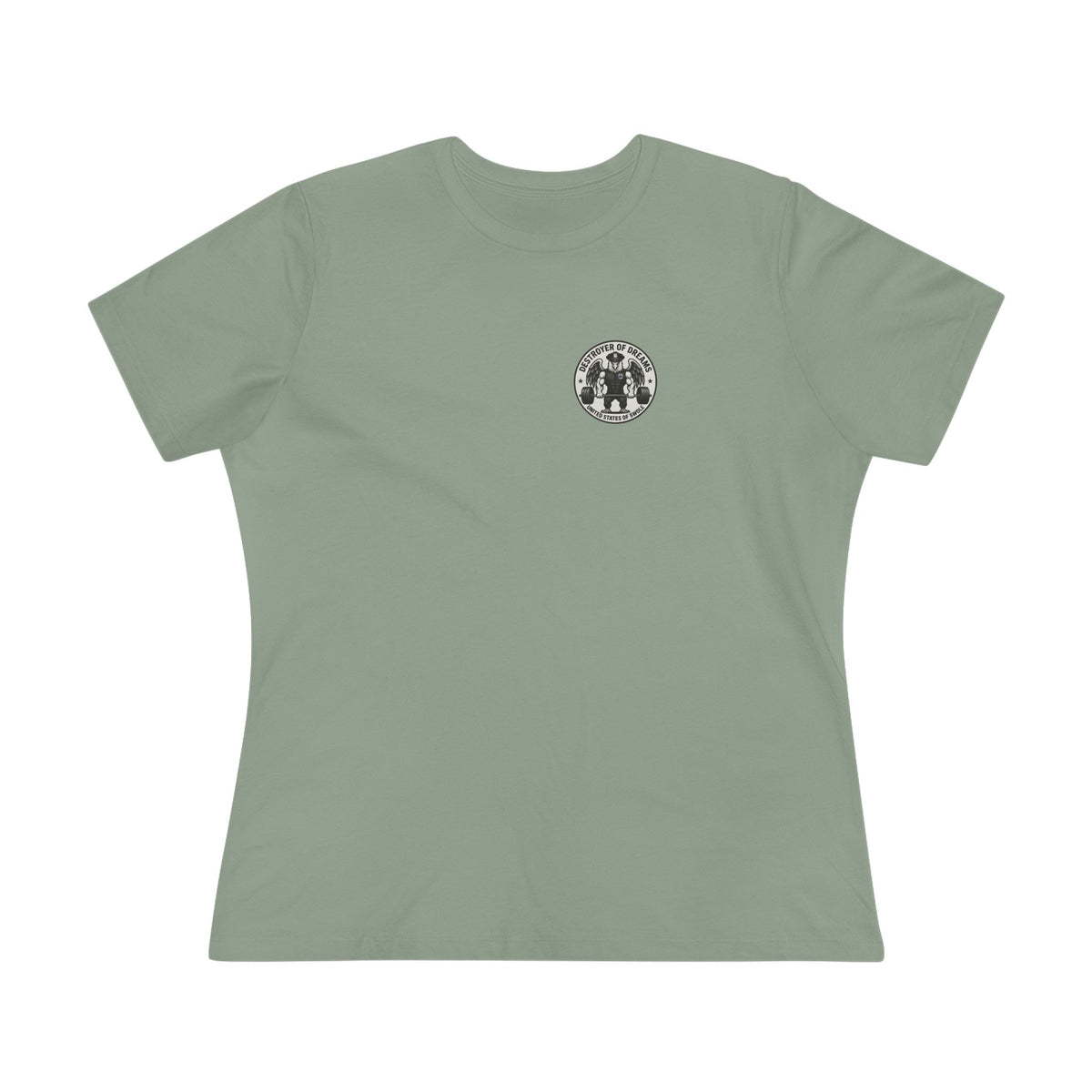 Thin Blue Line women's tee in Sage - funny gym shirt by DoD Fitness