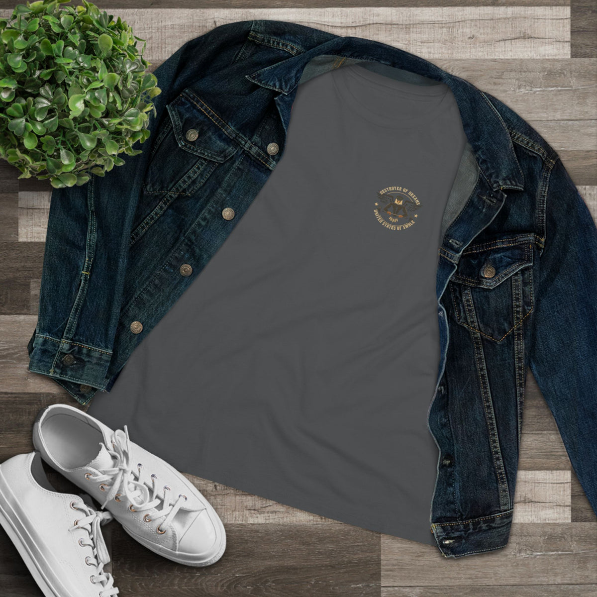 United We Serve - Military women's tee - funny gym shirt by DoD Fitness
