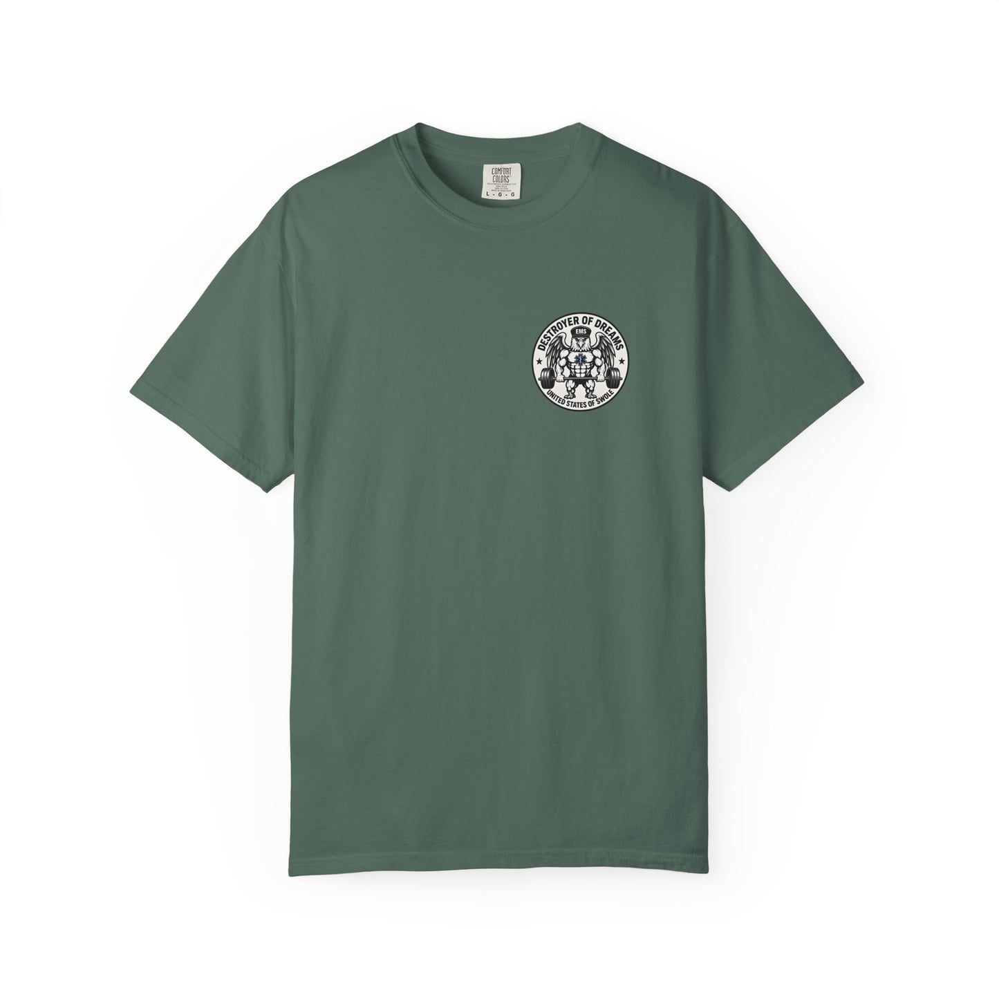 Thin Green Line men's tee in Blue Spruce - funny gym shirt by DoD Fitness
