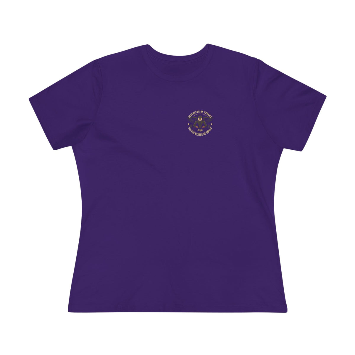 United We Serve - Military women's tee in Team Purple - funny gym shirt by DoD Fitness