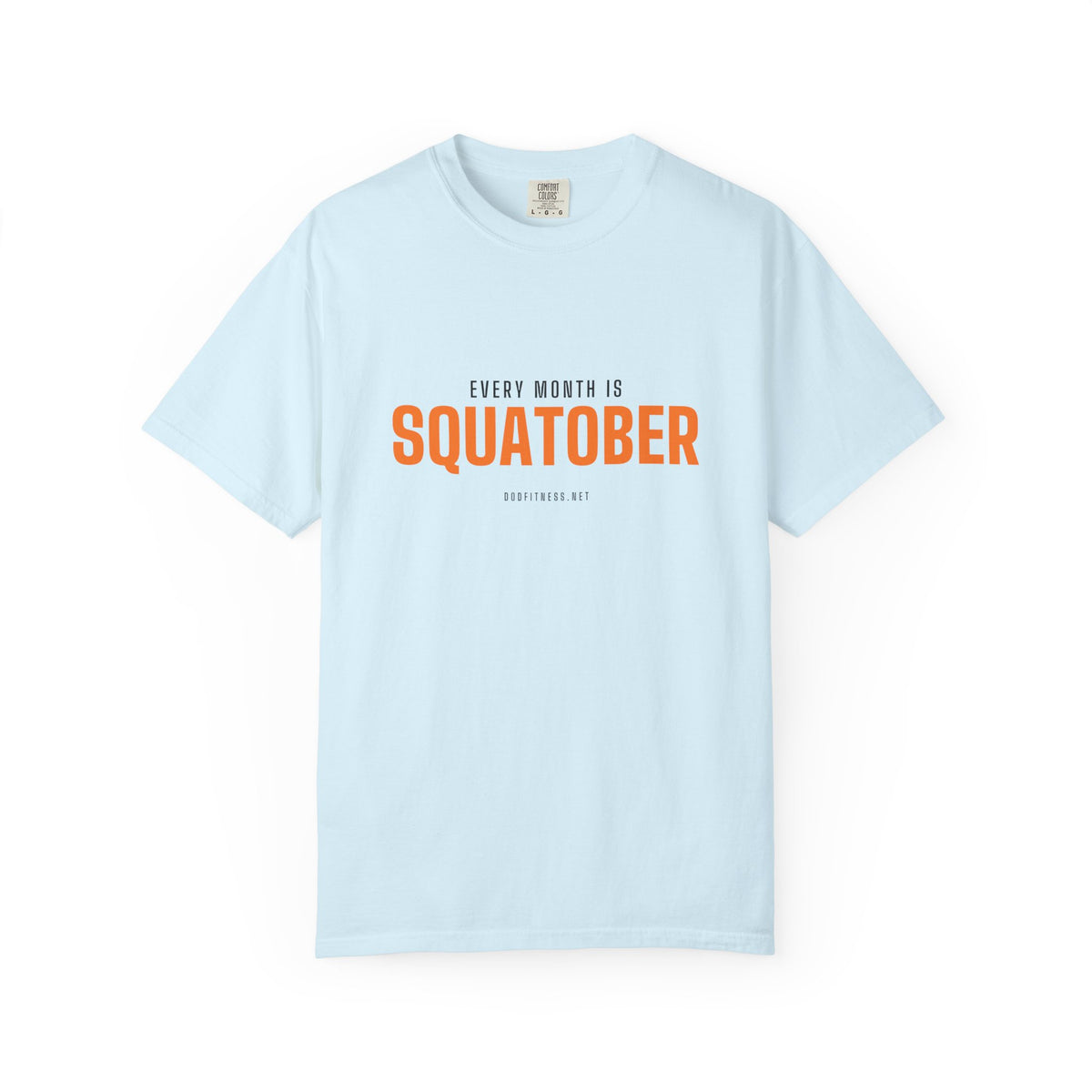 Squatober men's tee in Chambray - funny gym shirt by DoD Fitness