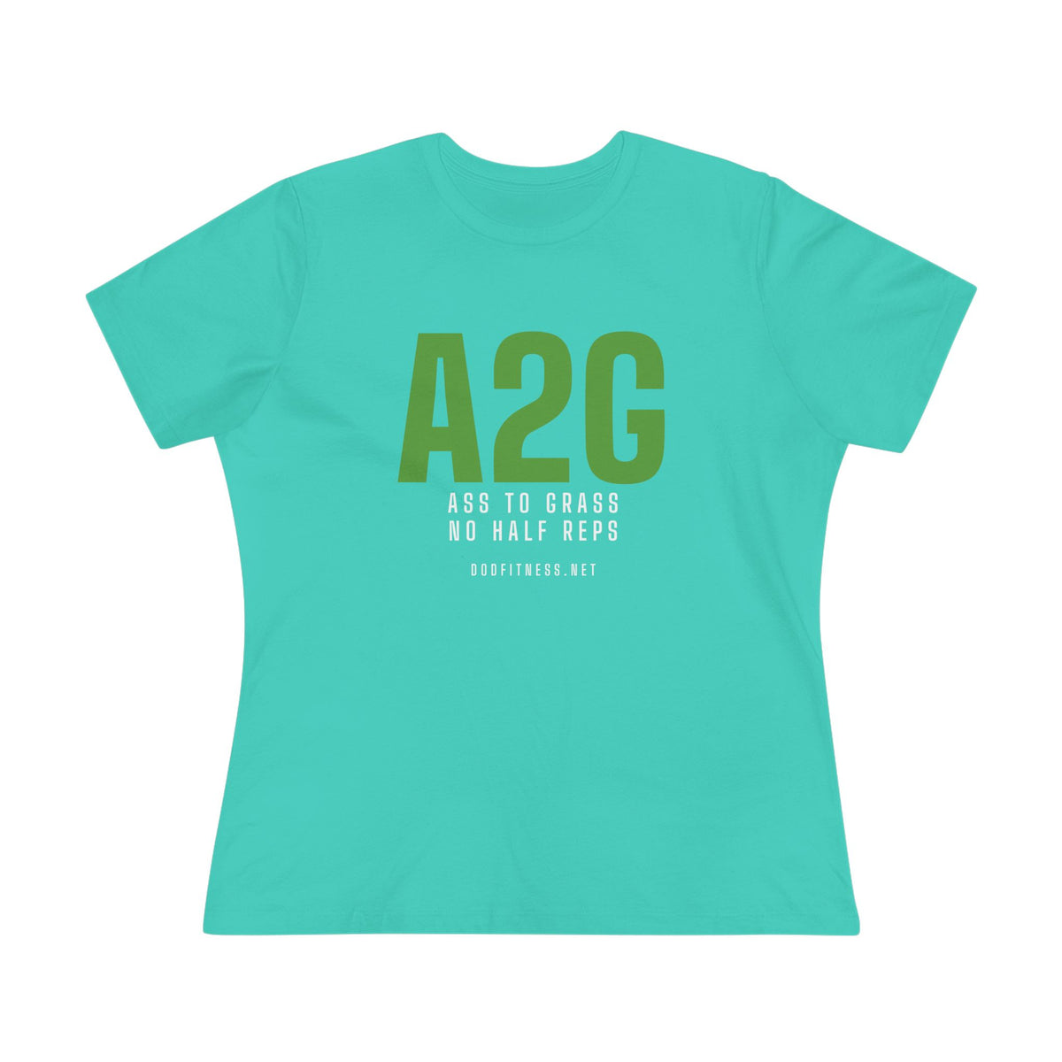 A2G - No Half Reps women's tee - funny gym shirt by DoD Fitness