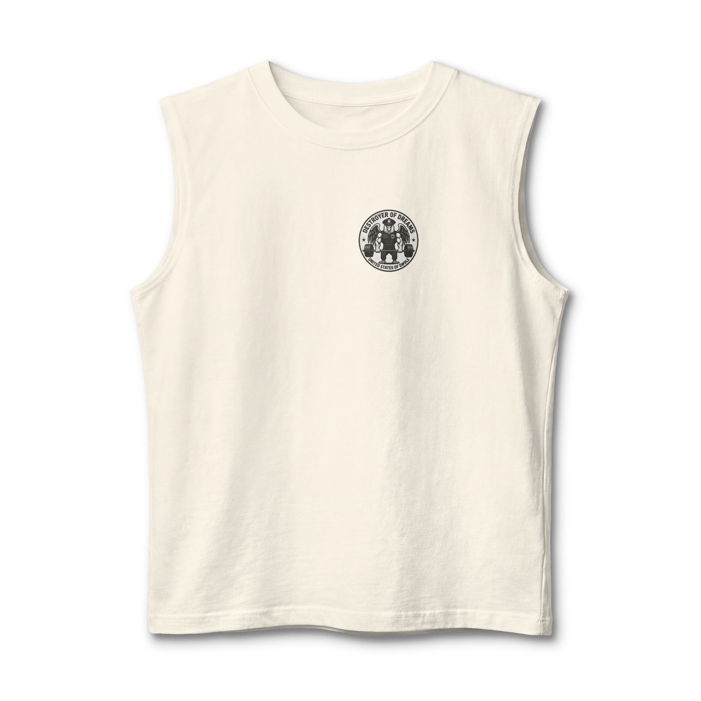 Thin Blue Line stringer tank in Natural - funny gym shirt by DoD Fitness