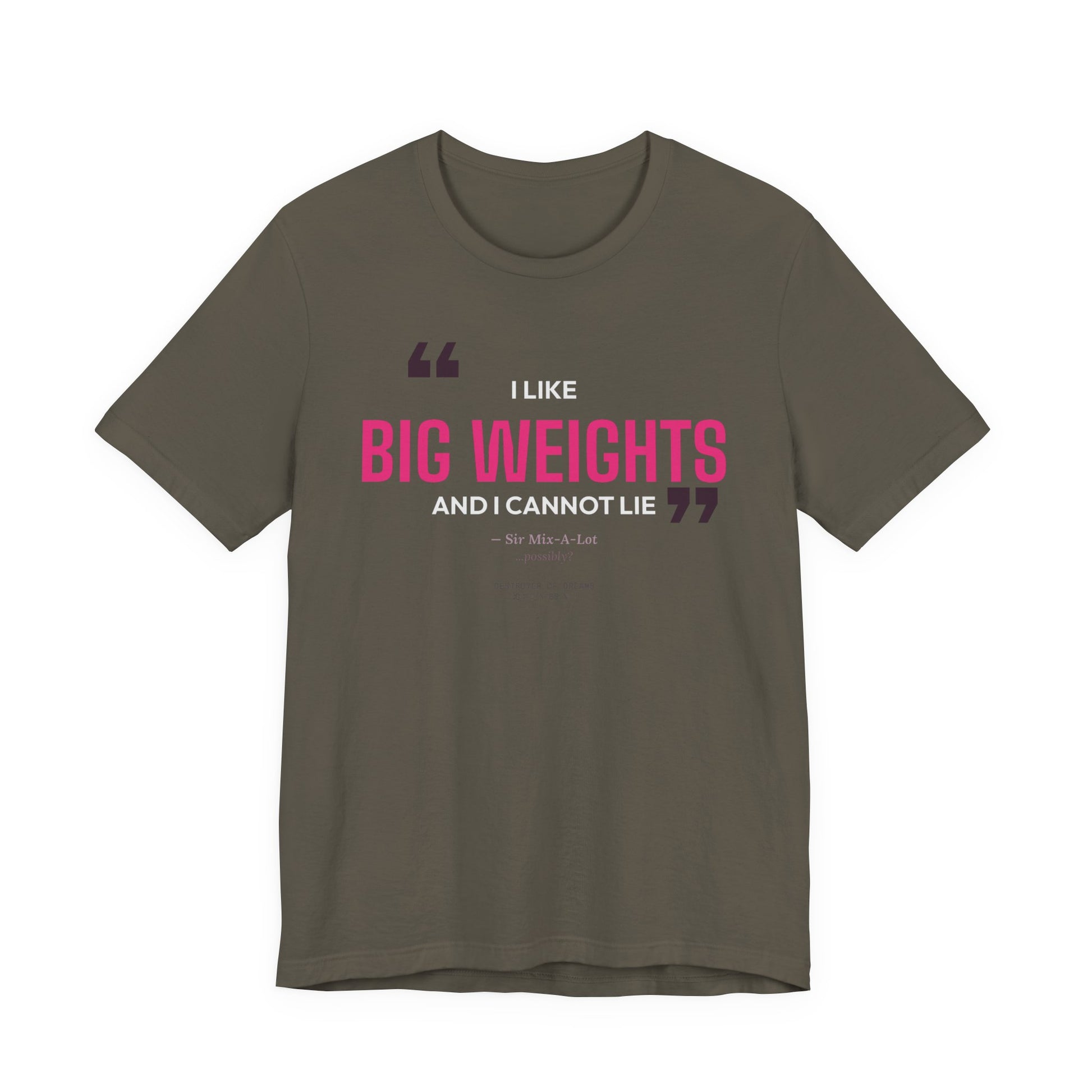 Big Weights men's tee - funny gym shirt by DoD Fitness