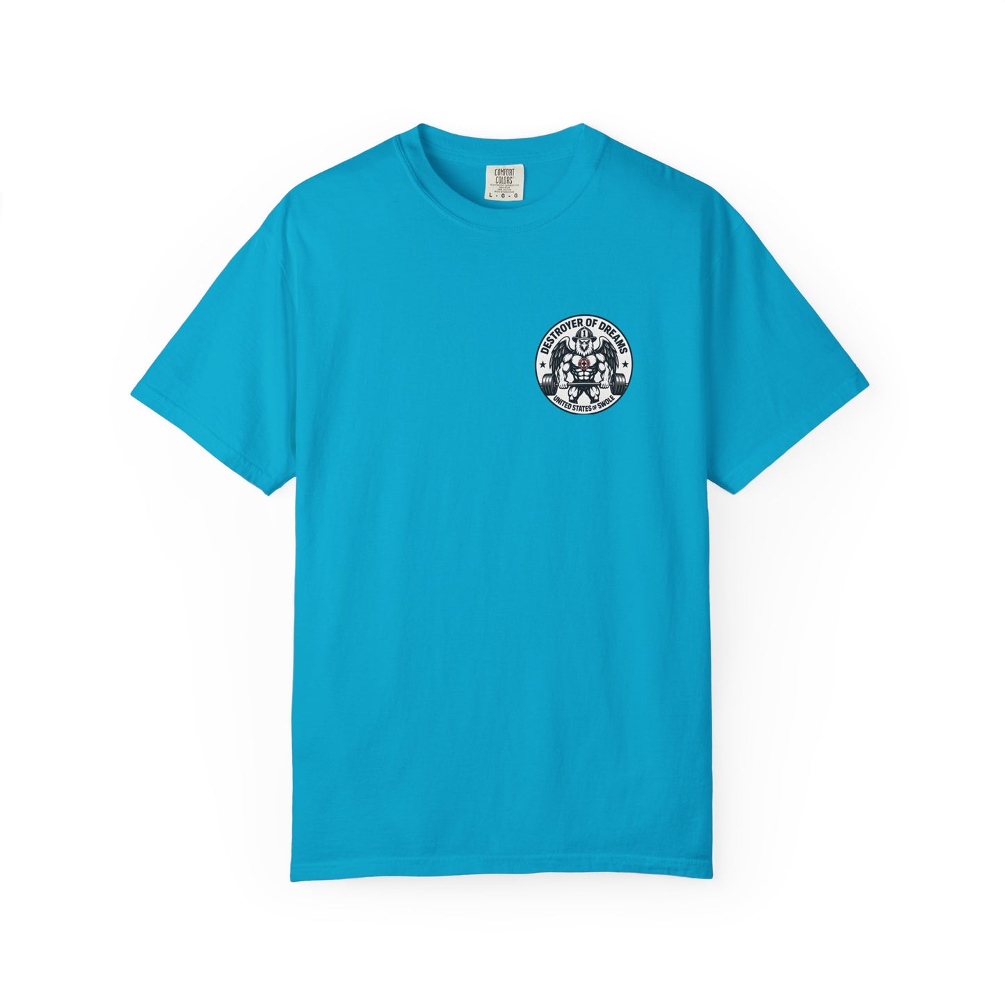 Thin Red Line men's tee in Sapphire - funny gym shirt by DoD Fitness