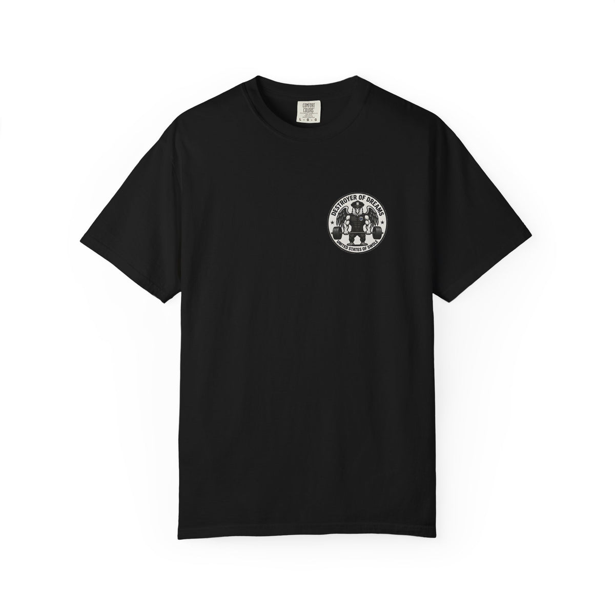 Thin Blue Line men's tee in Black - funny gym shirt by DoD Fitness