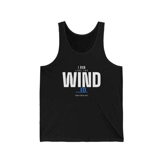 Winded men's tank in Black - funny gym tank by DoD Fitness