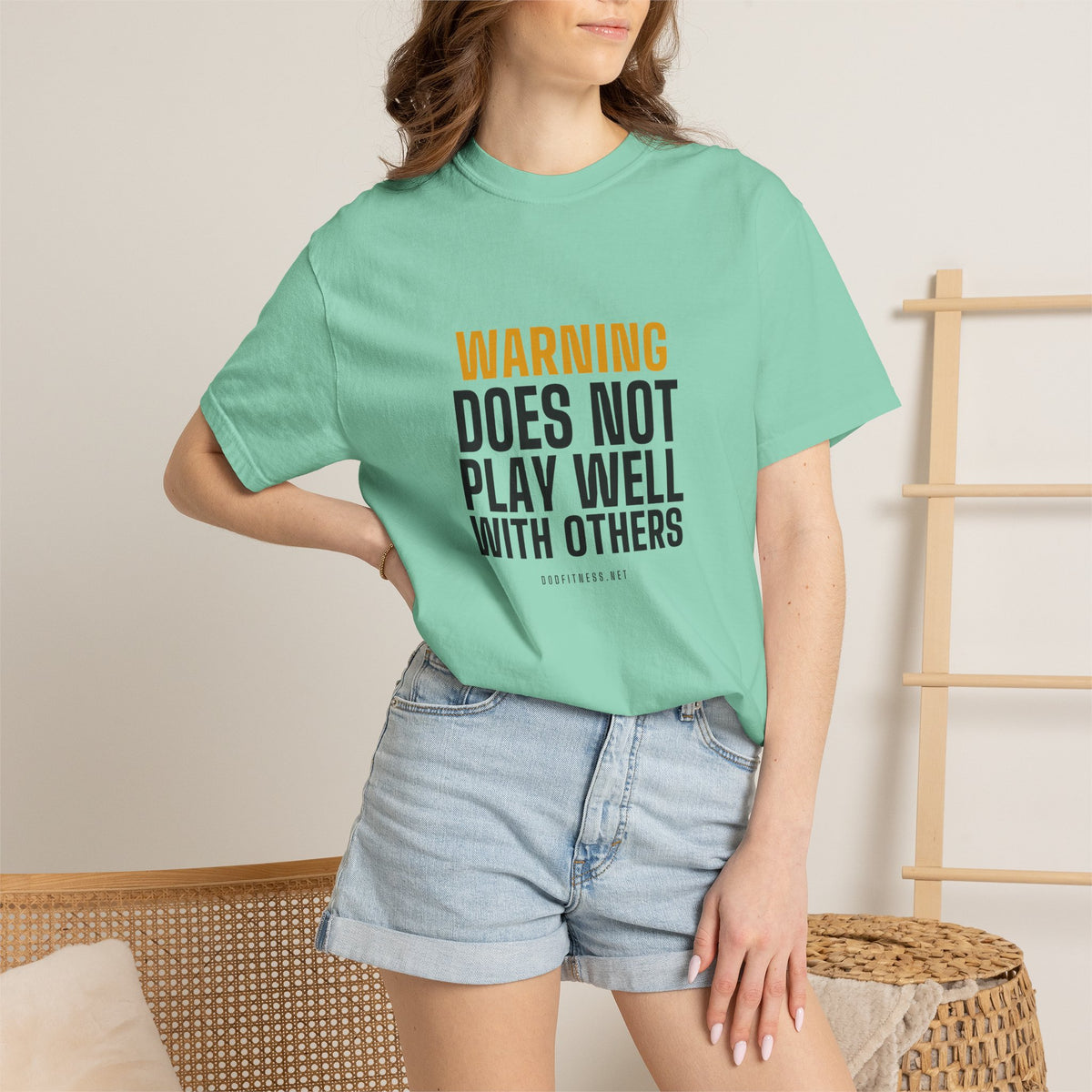 Warning Label men's tee - funny gym shirt by DoD Fitness