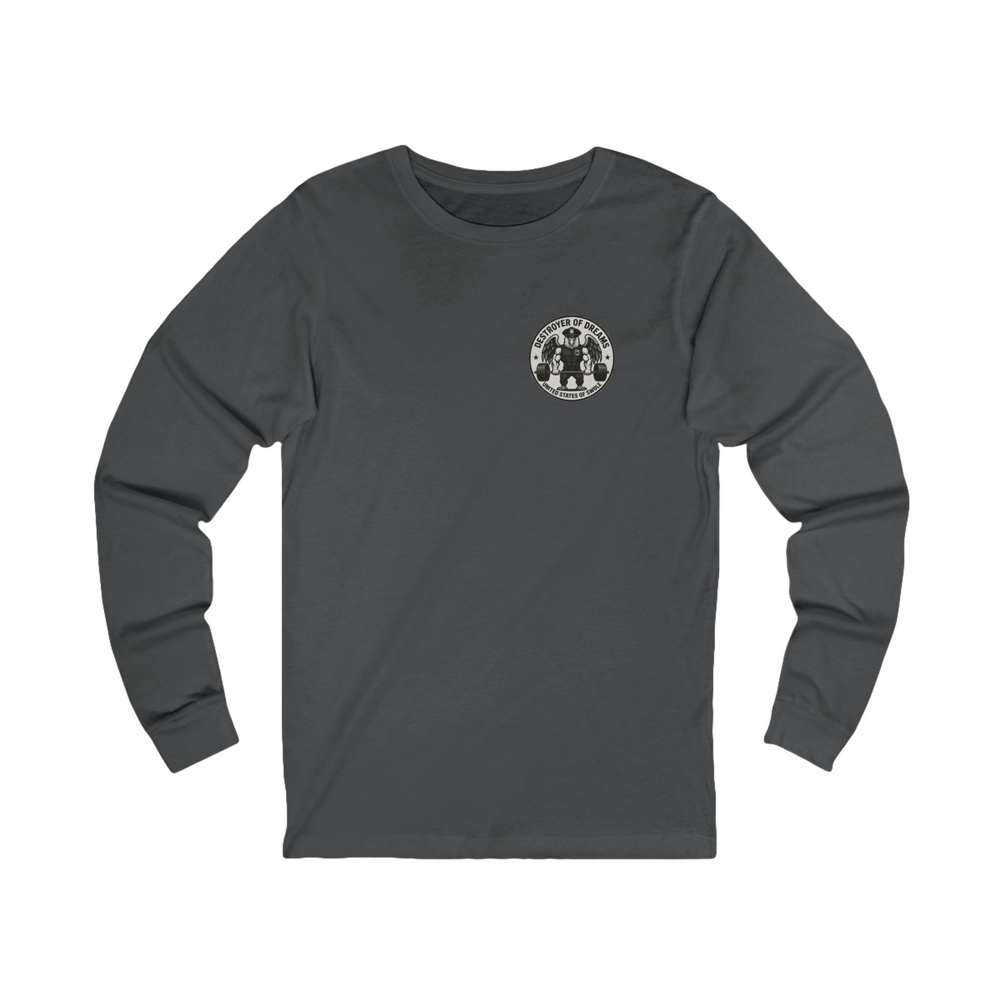 Thin Blue Line long sleeve in Asphalt - funny gym shirt by DoD Fitness