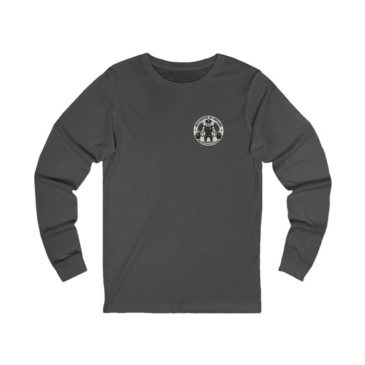 Thin Blue Line long sleeve in Asphalt - funny gym shirt by DoD Fitness
