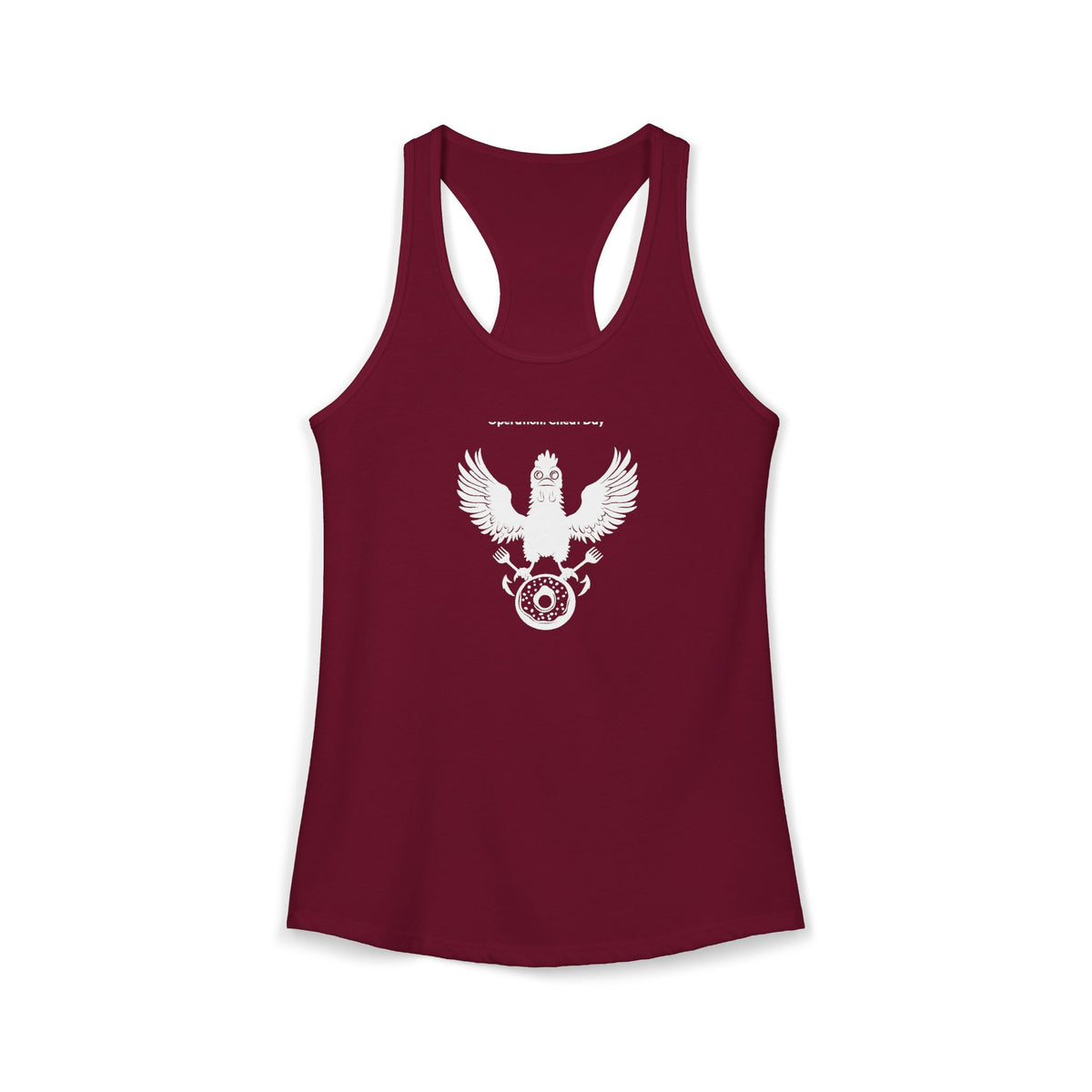 MEAL Team 6 - Operation: Cheat Day women's racerback tank - funny gym tank by DoD Fitness