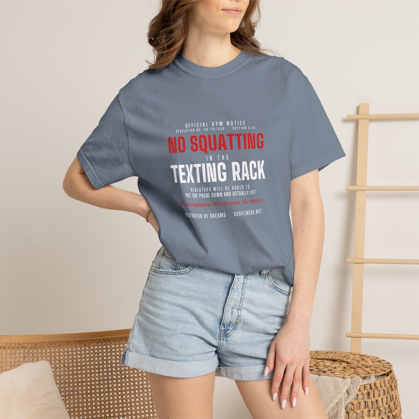 DoD Fitness - No Squatting Texting Rack Men's Tee